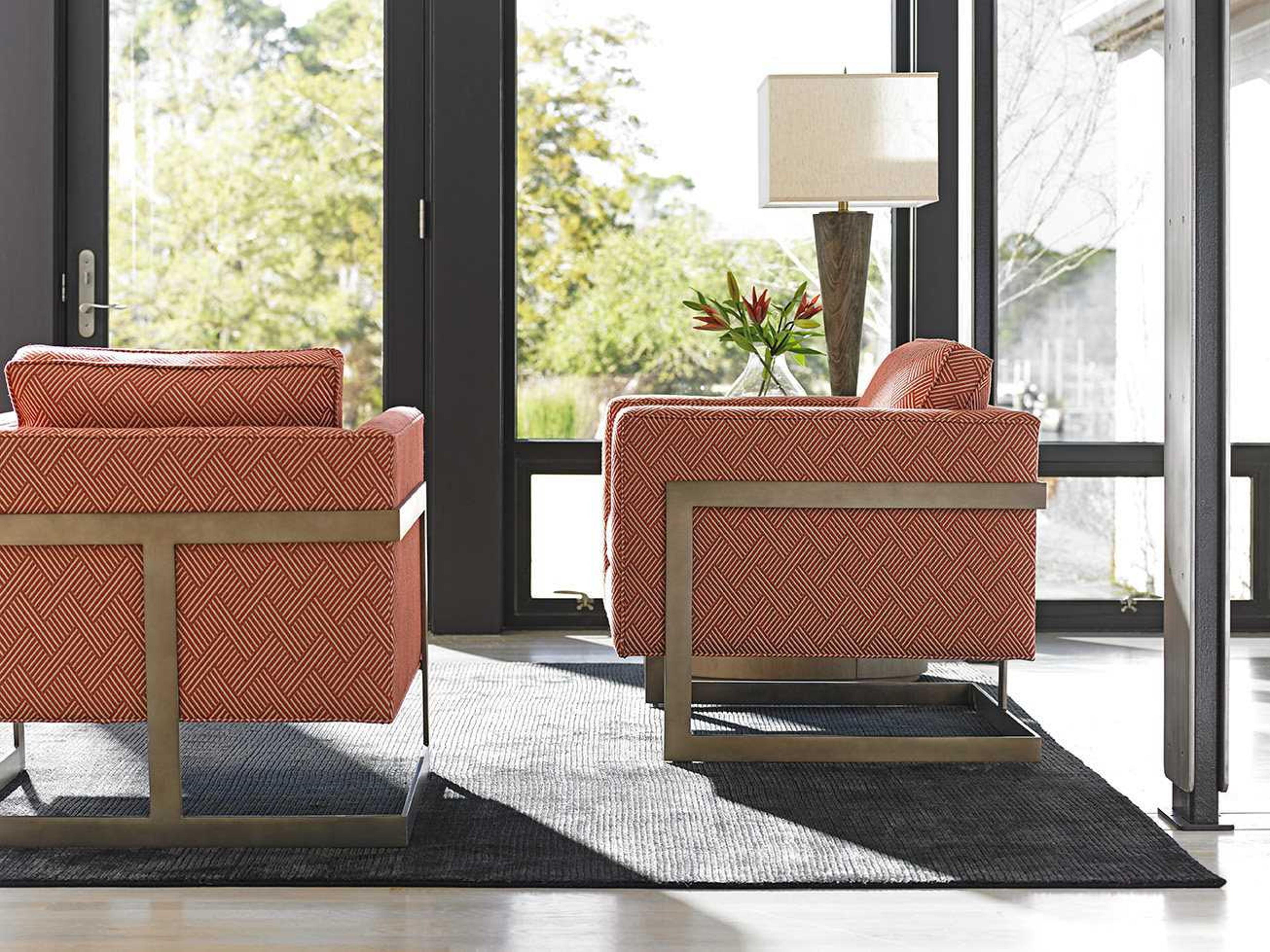 Lexington Shadow Play Table Set Chair and Ottoman