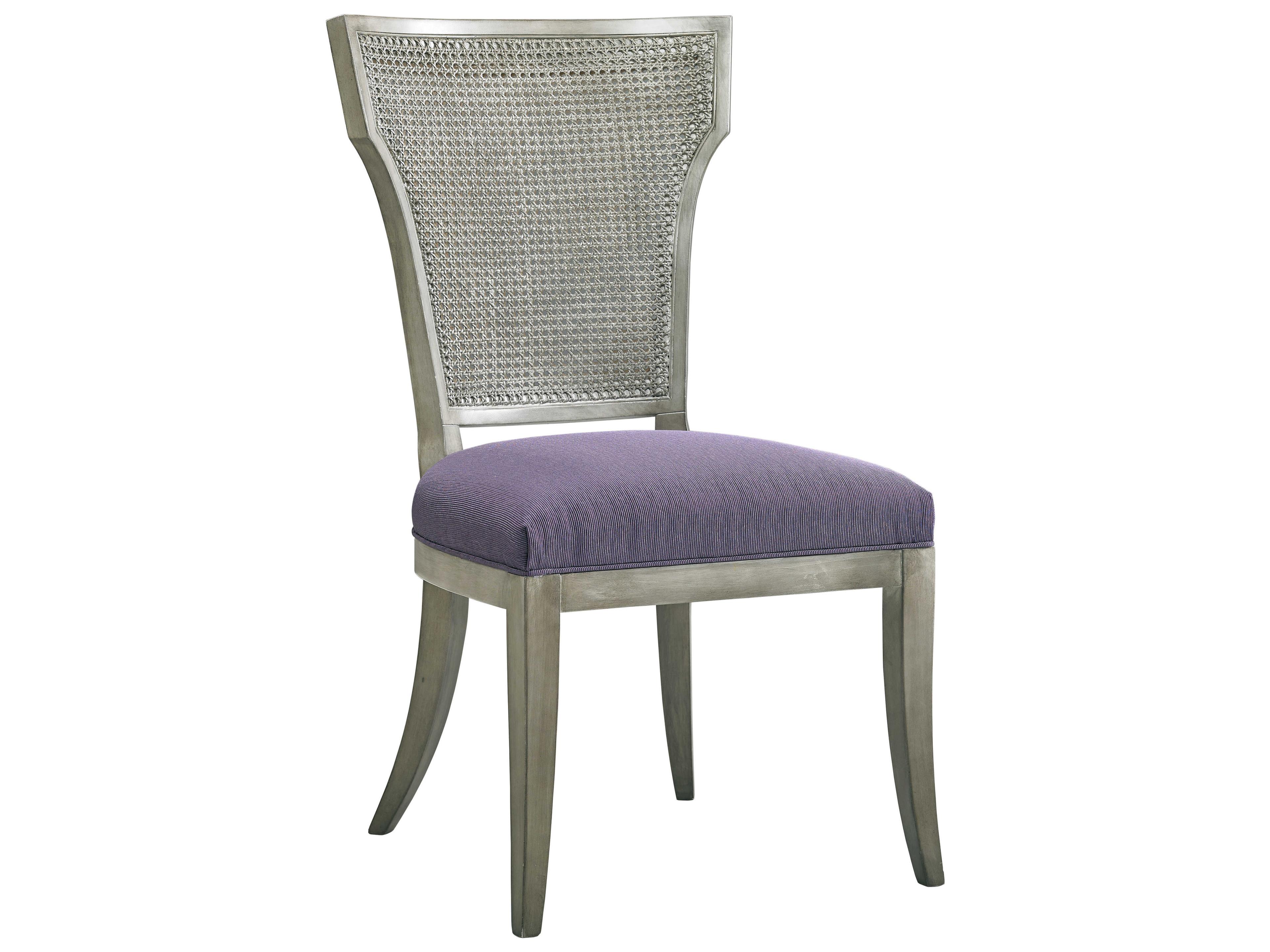 Lillian August Upholstery Elisa Walnut Wood Gray Fabric Side Dining Chair