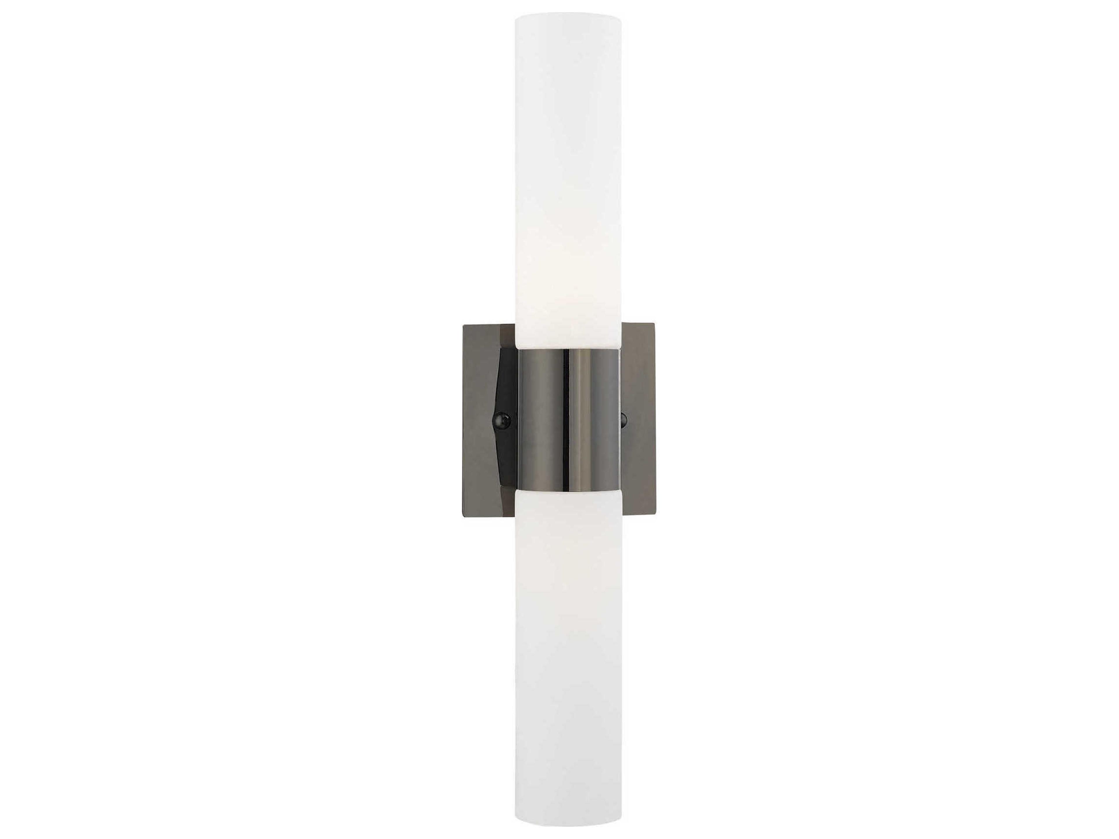Livex Lighting Aero Black Chrome Glass Wall Sconce