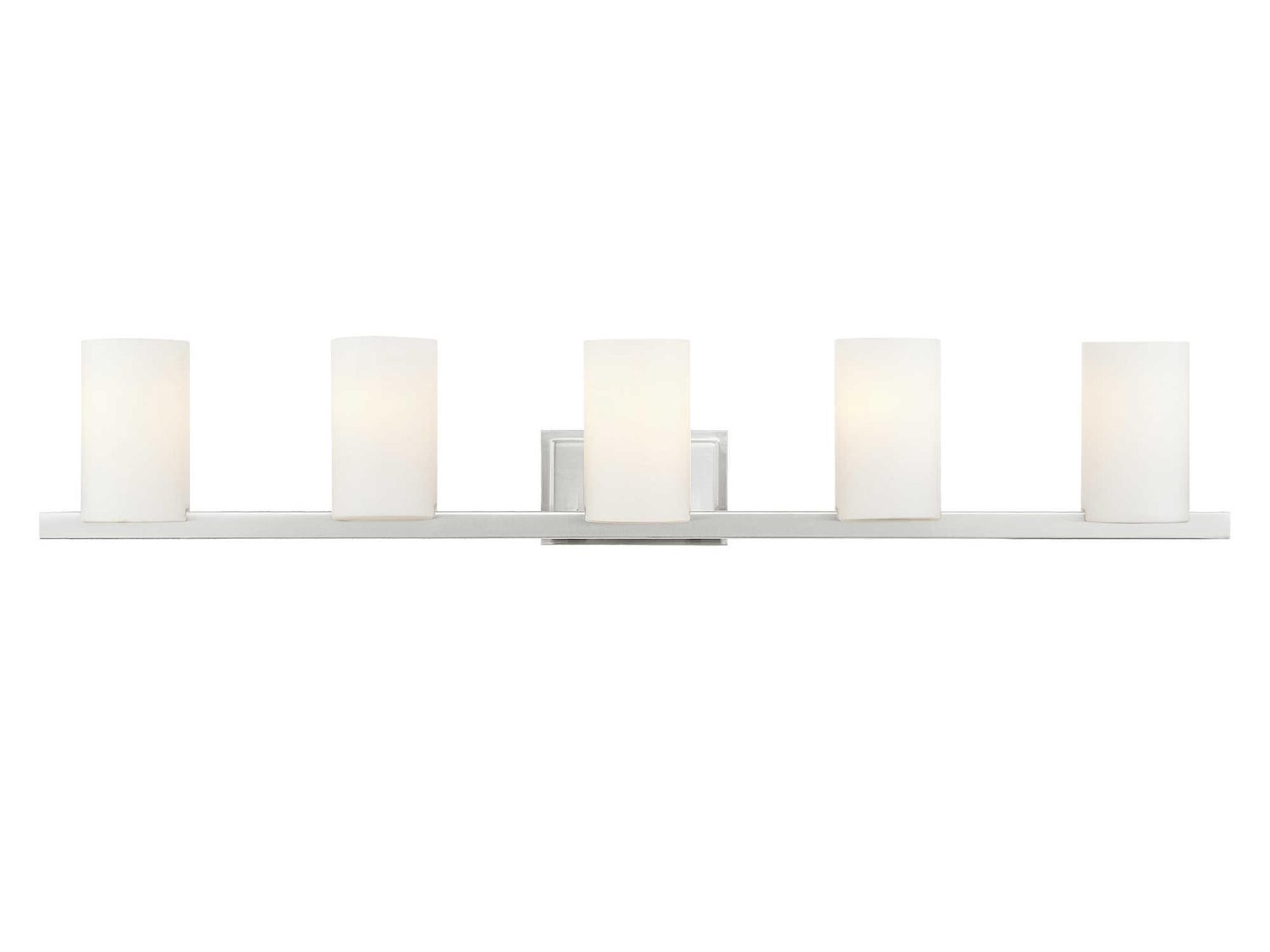 Livex Lighting Astoria 5-Light Brushed Nickel Glass Vanity Light