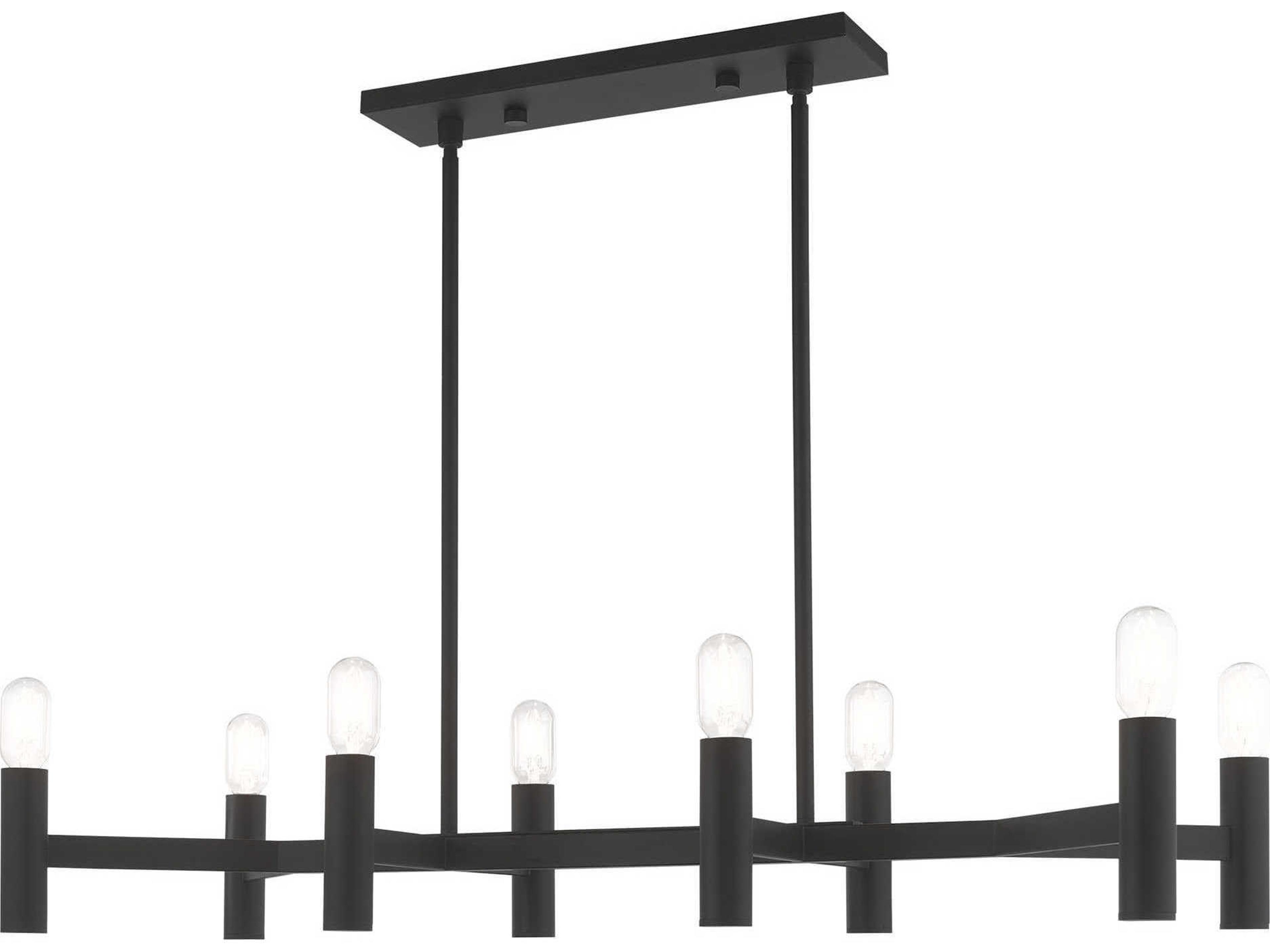 Livex Lighting Copenhagen 8-Light Black Geometric Island Pendant