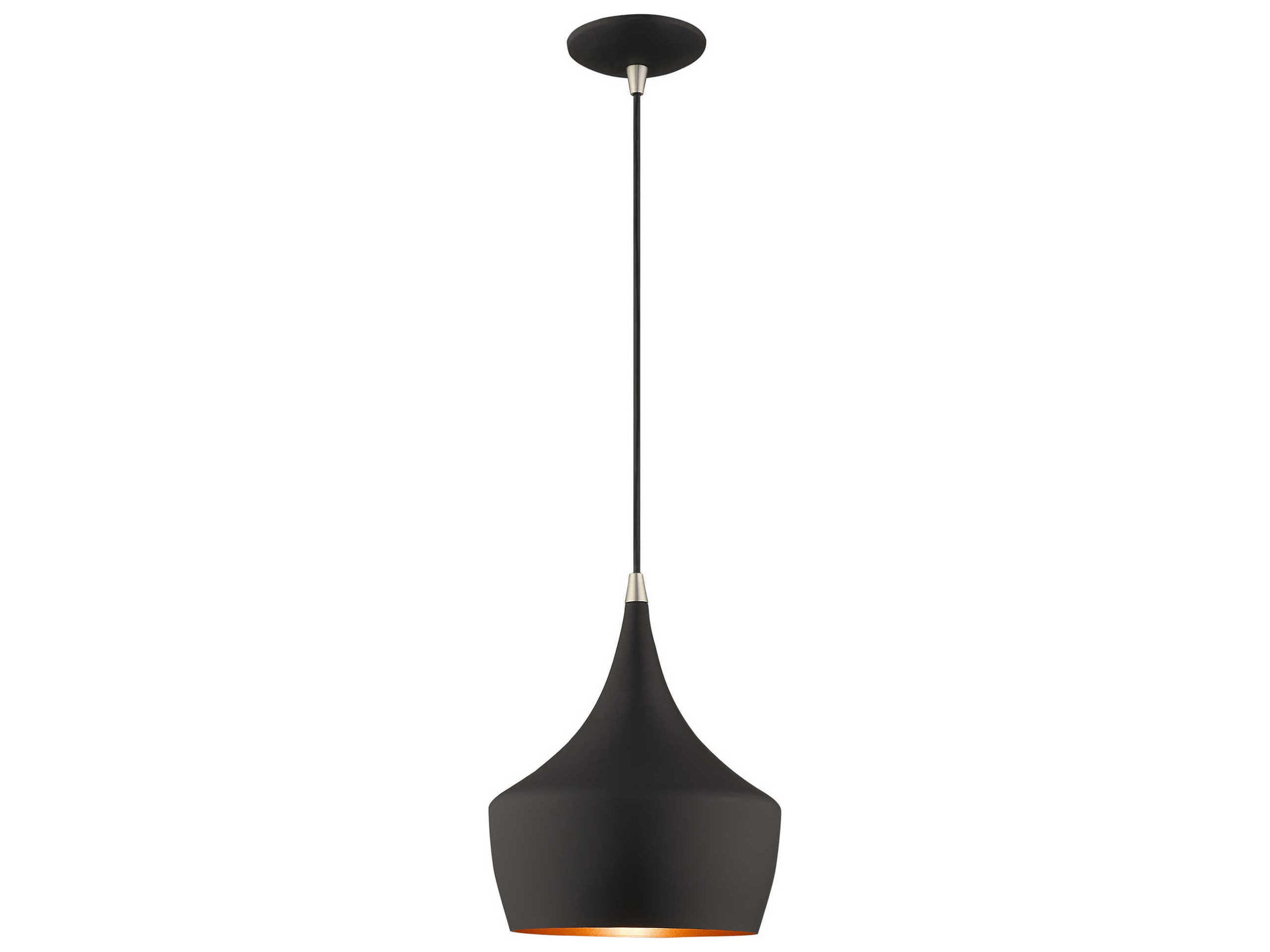 Livex Lighting 1-Light Black Mini Pendant