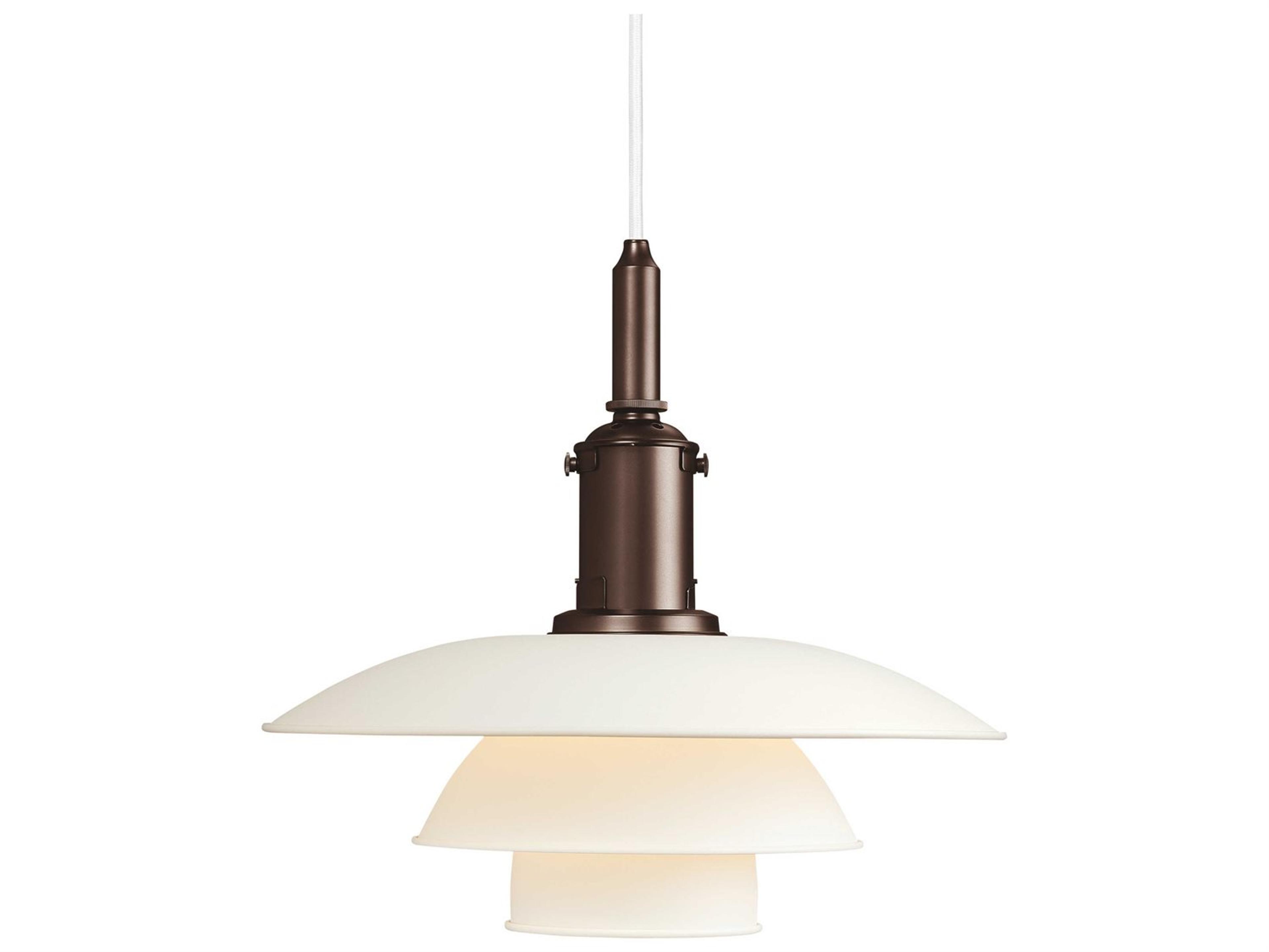 Louis Poulsen PH-3/3 1-Light White LED Tiered Mini Pendant