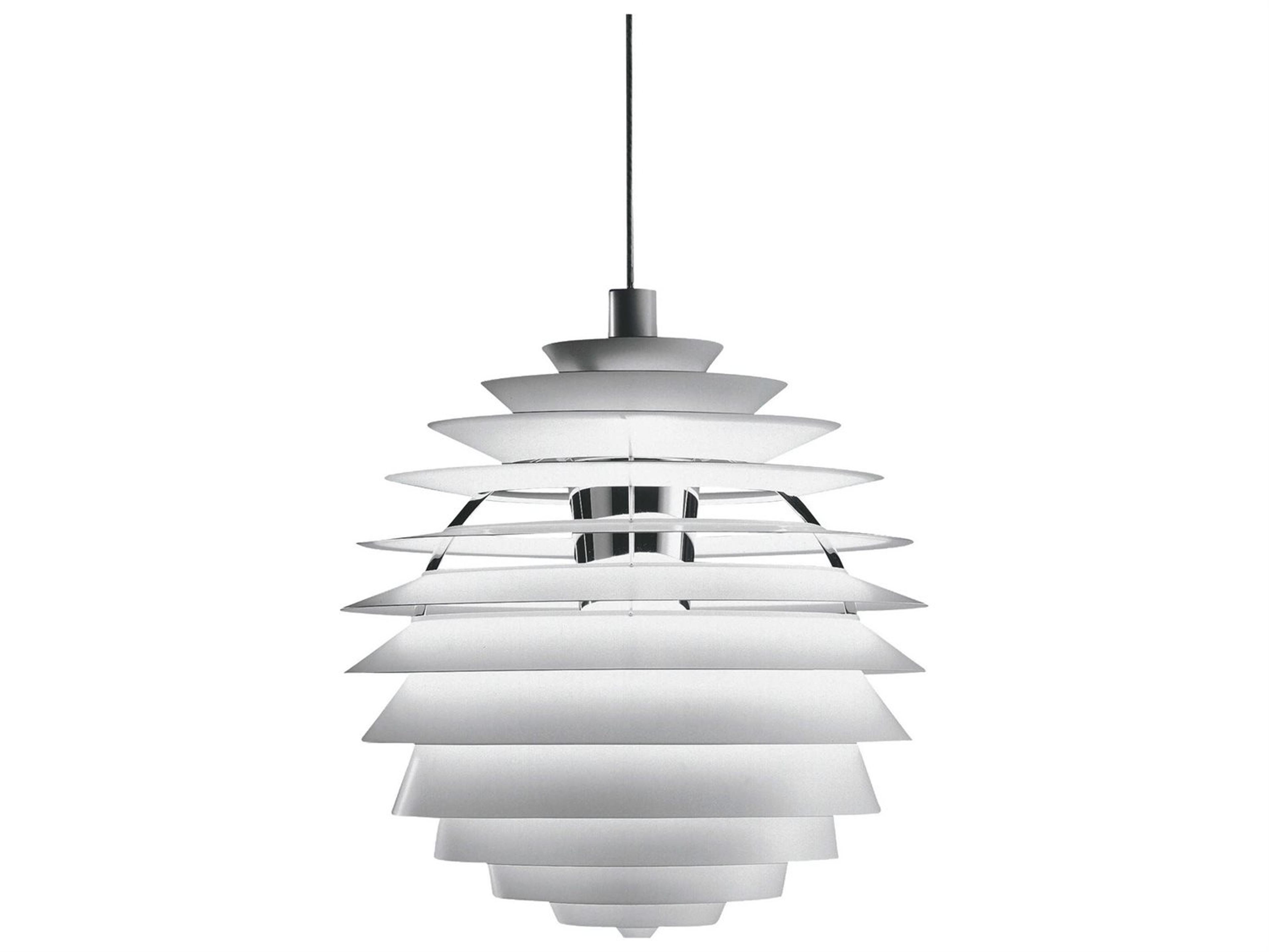 Louis Poulsen PH-Louvre White LED Tiered Pendant