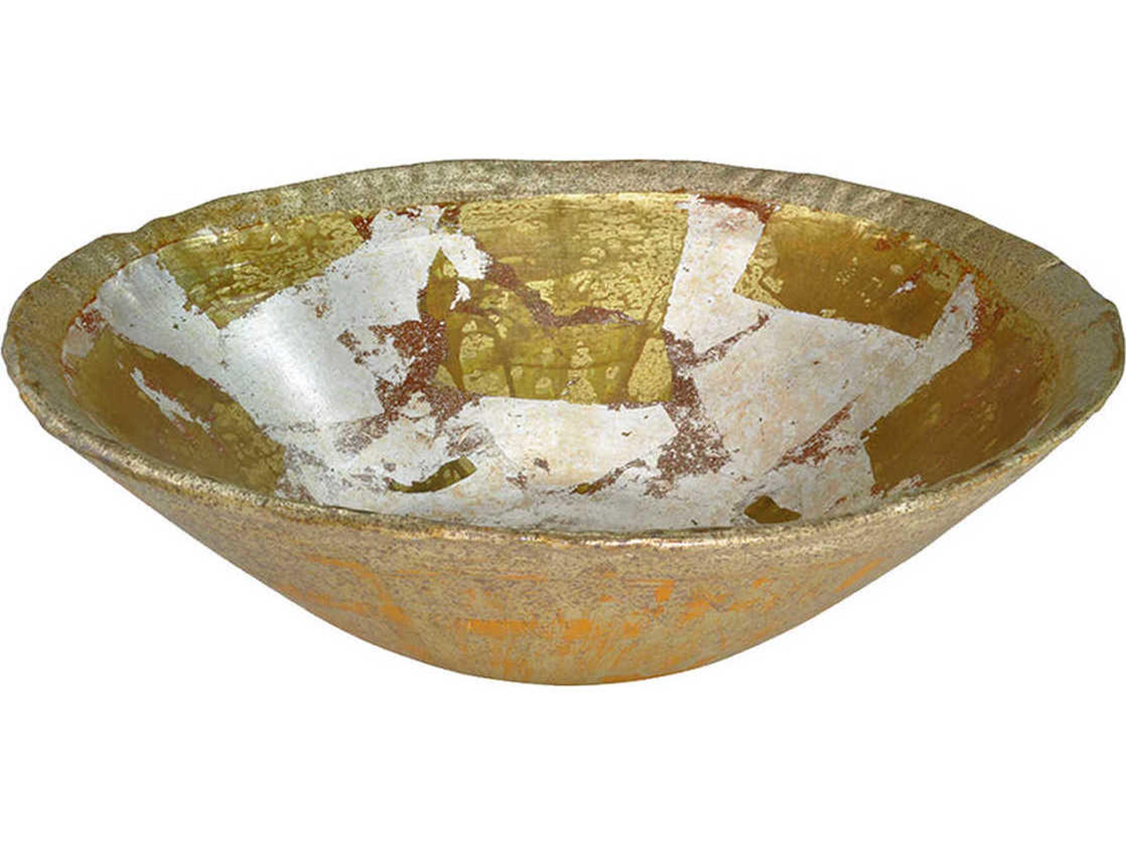 Lucas McKearn Olivier Gold / Silver Leaf Decorative Bowl