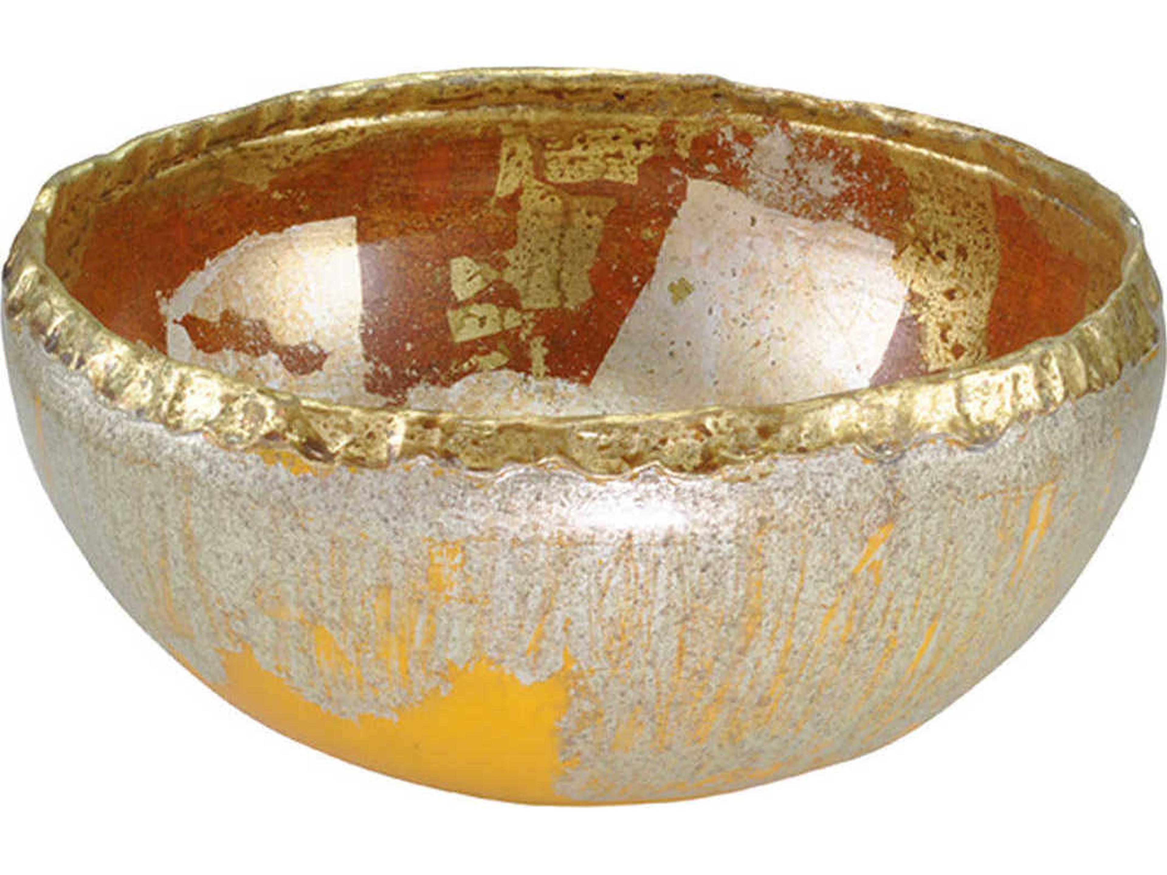 Lucas McKearn Tricou Gold / Silver Leaf Decorative Bowl