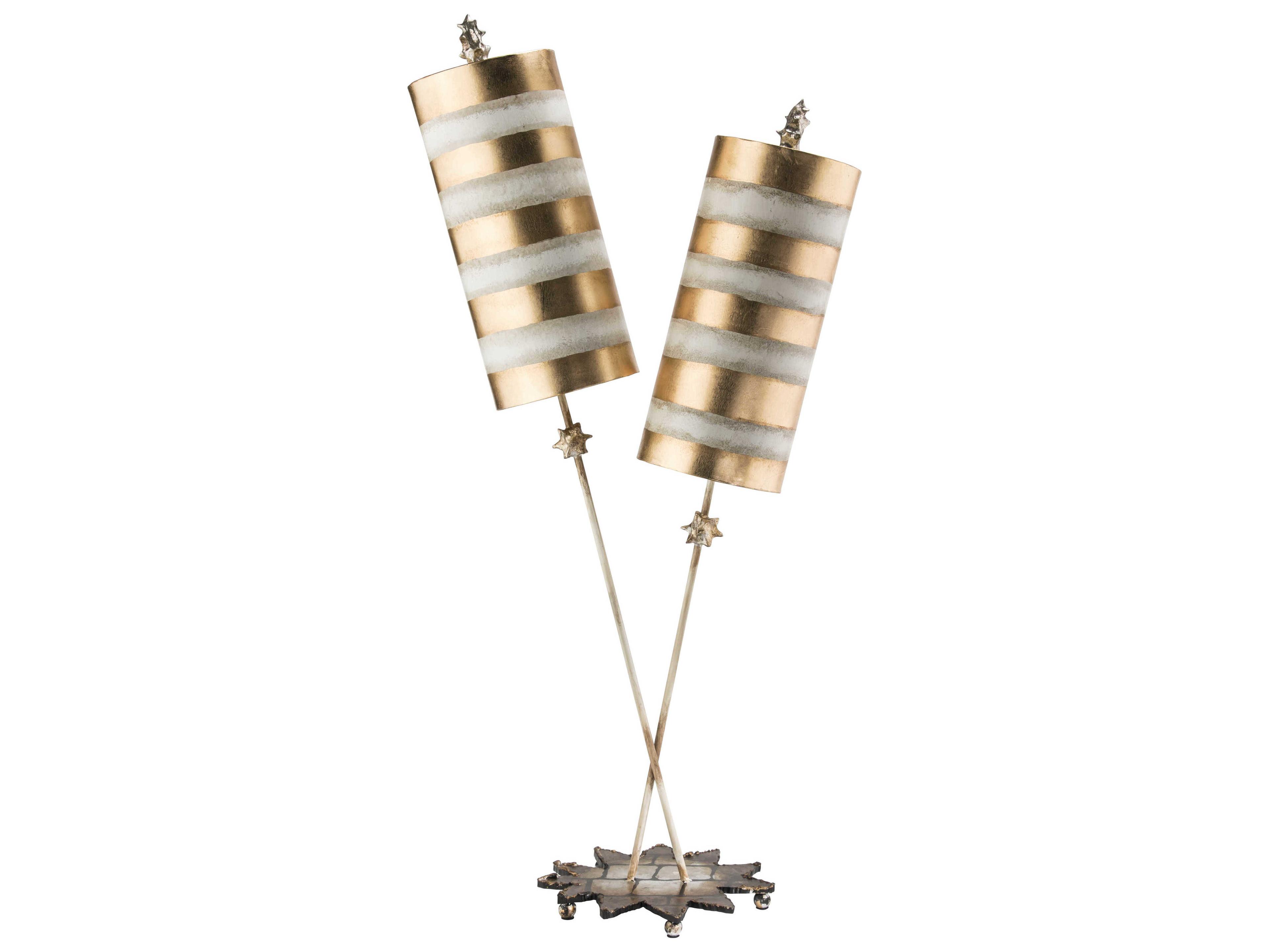 Lucas McKearn Nettle Luxe Gold Striped Buffet Lamp
