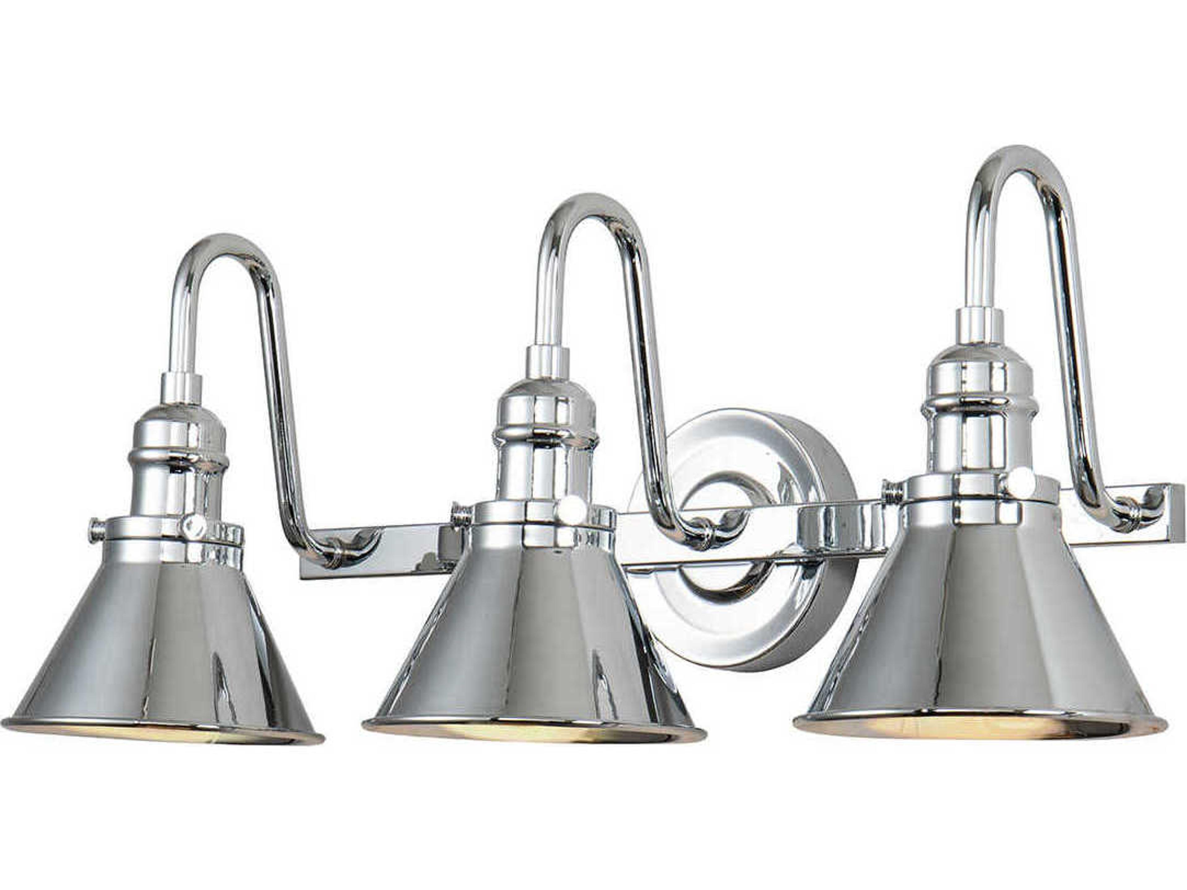 Lucas McKearn Provence 3-Light Polished Chrome Vanity Light