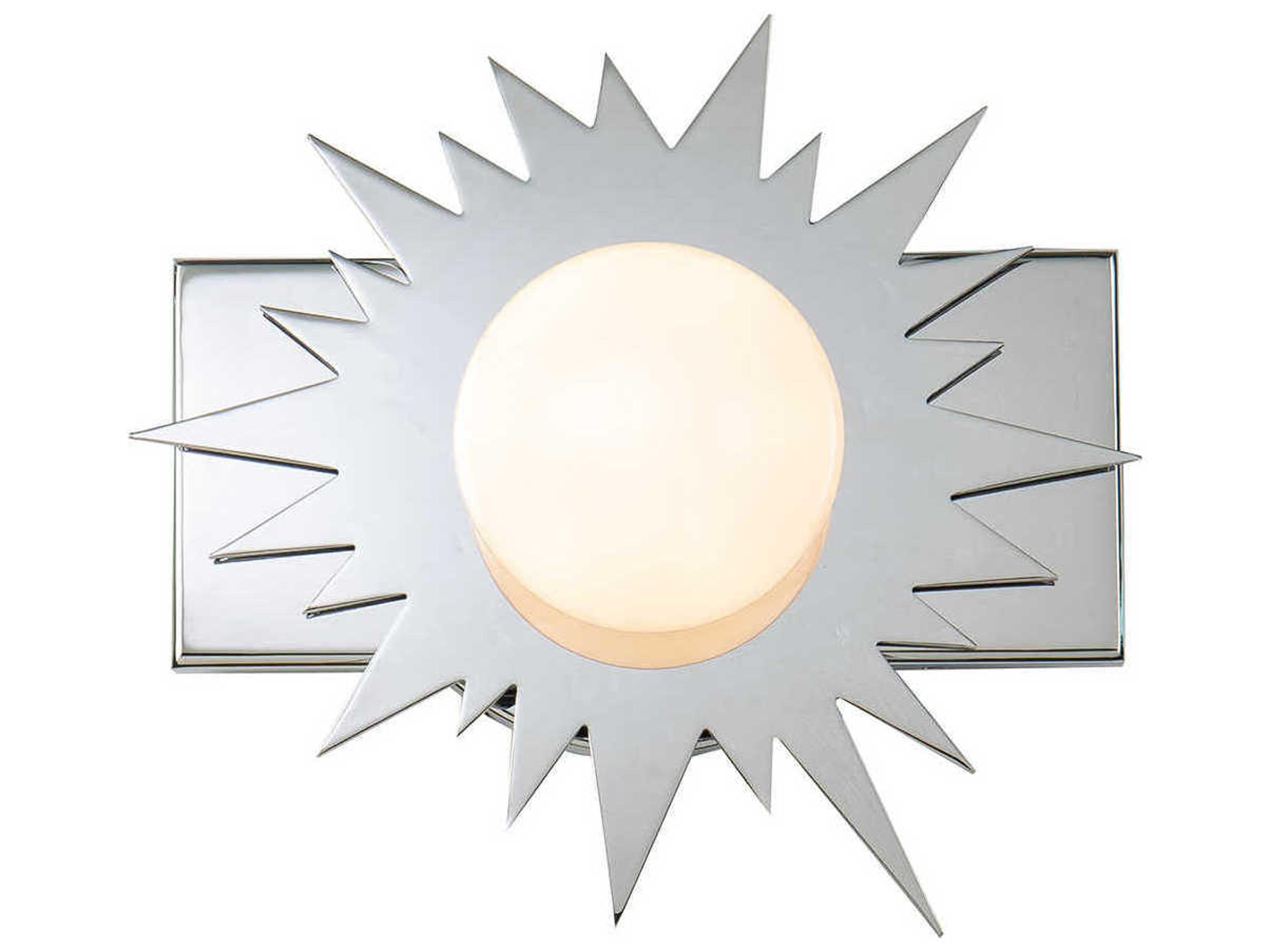 Lucas McKearn Soleil 1-Light Polished Chrome Glass LED Wall Sconce