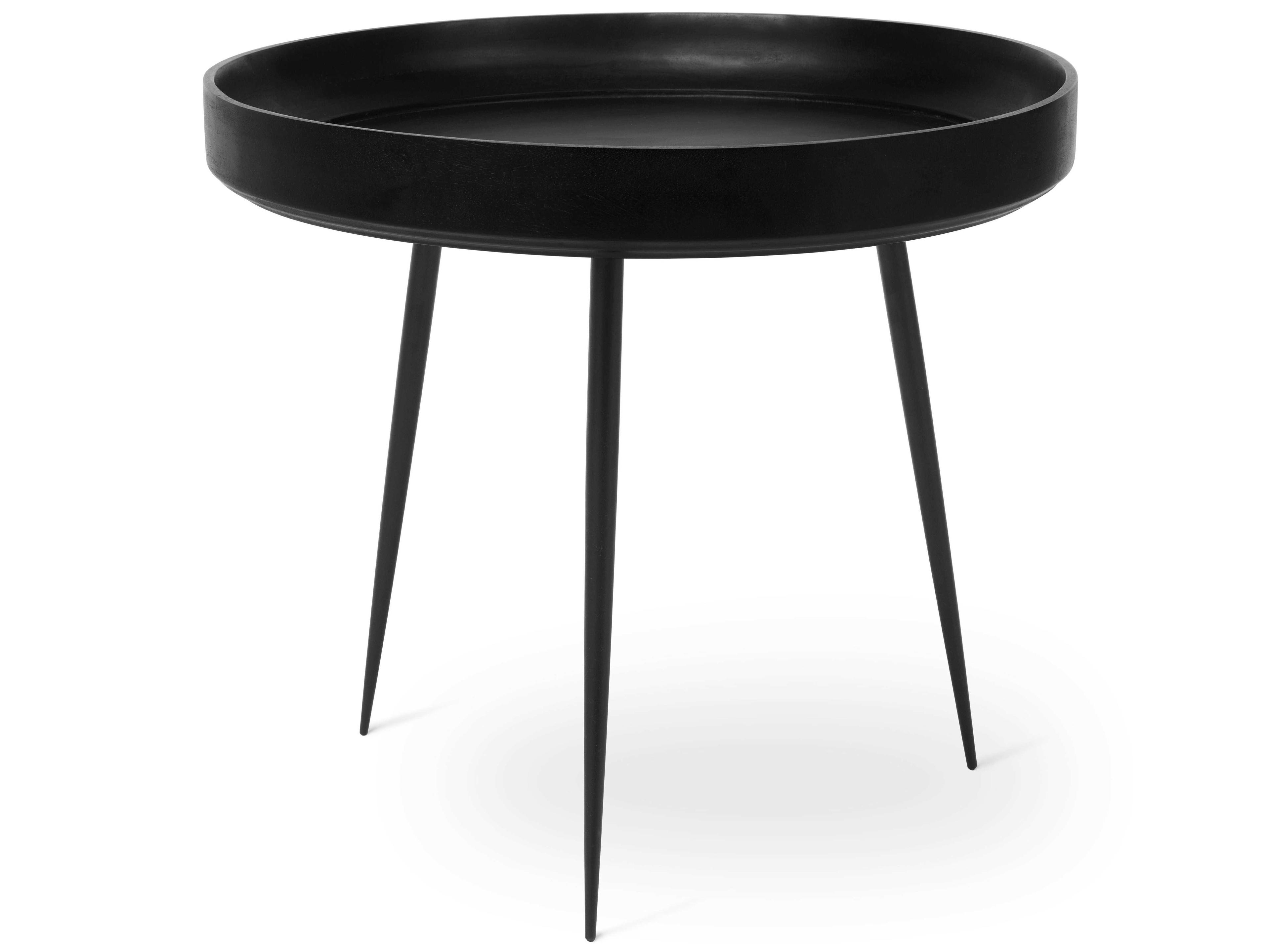 Mater Bowl Round Wood Black Coffee Table
