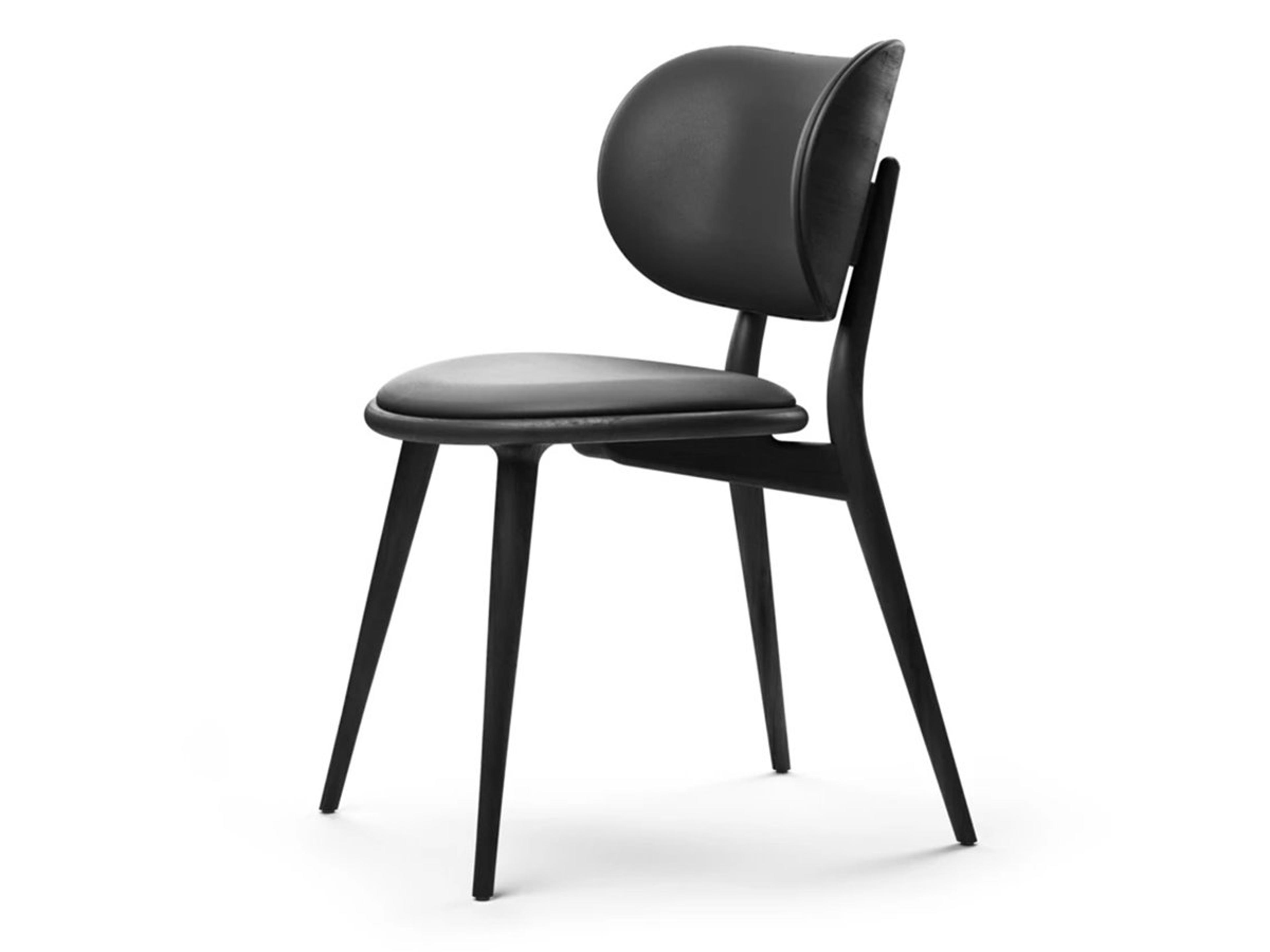Mater Leather Black Upholstered Side Dining Chair