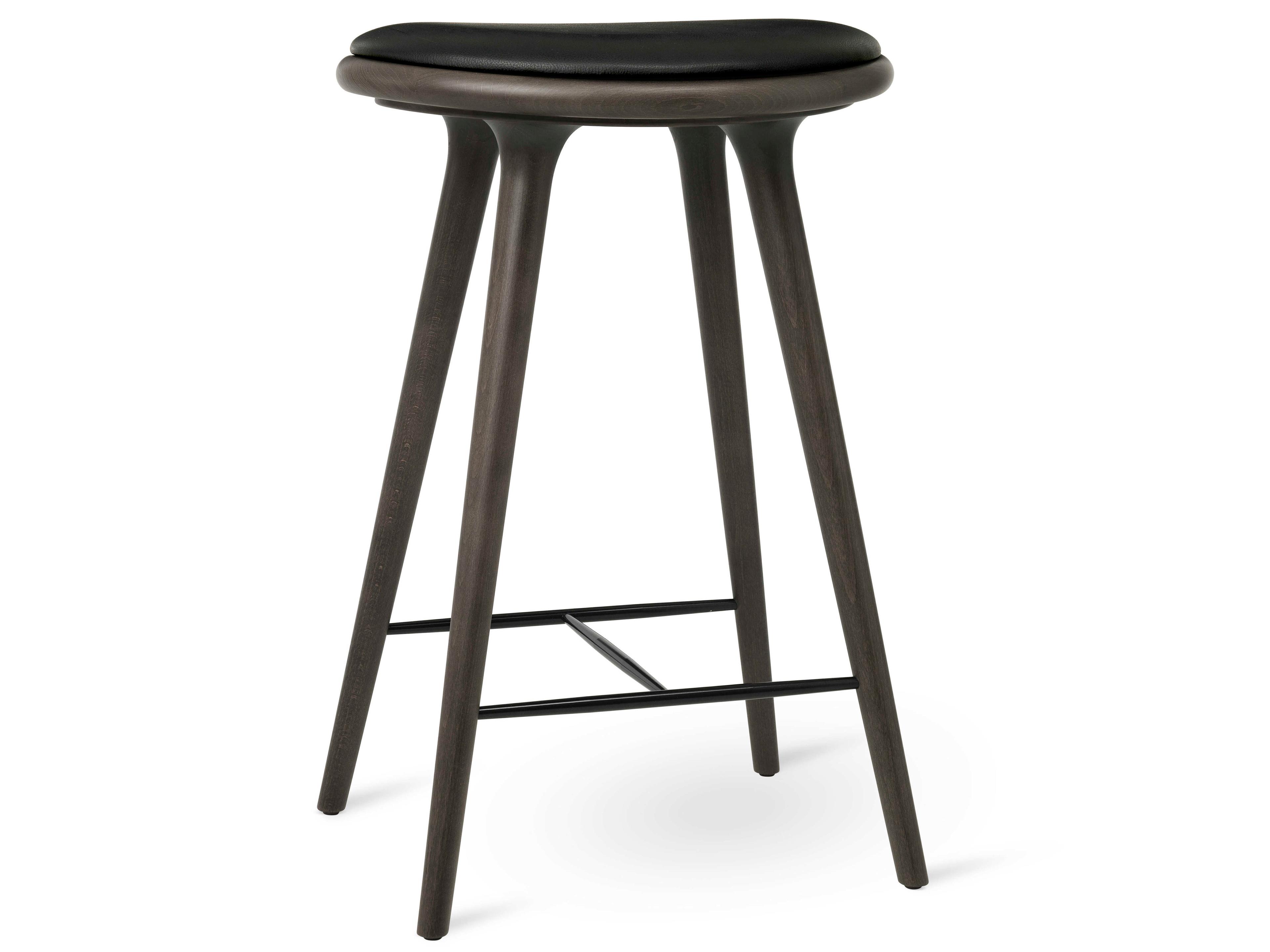 Mater Space Leather Sirka Grey Beech Counter Stool