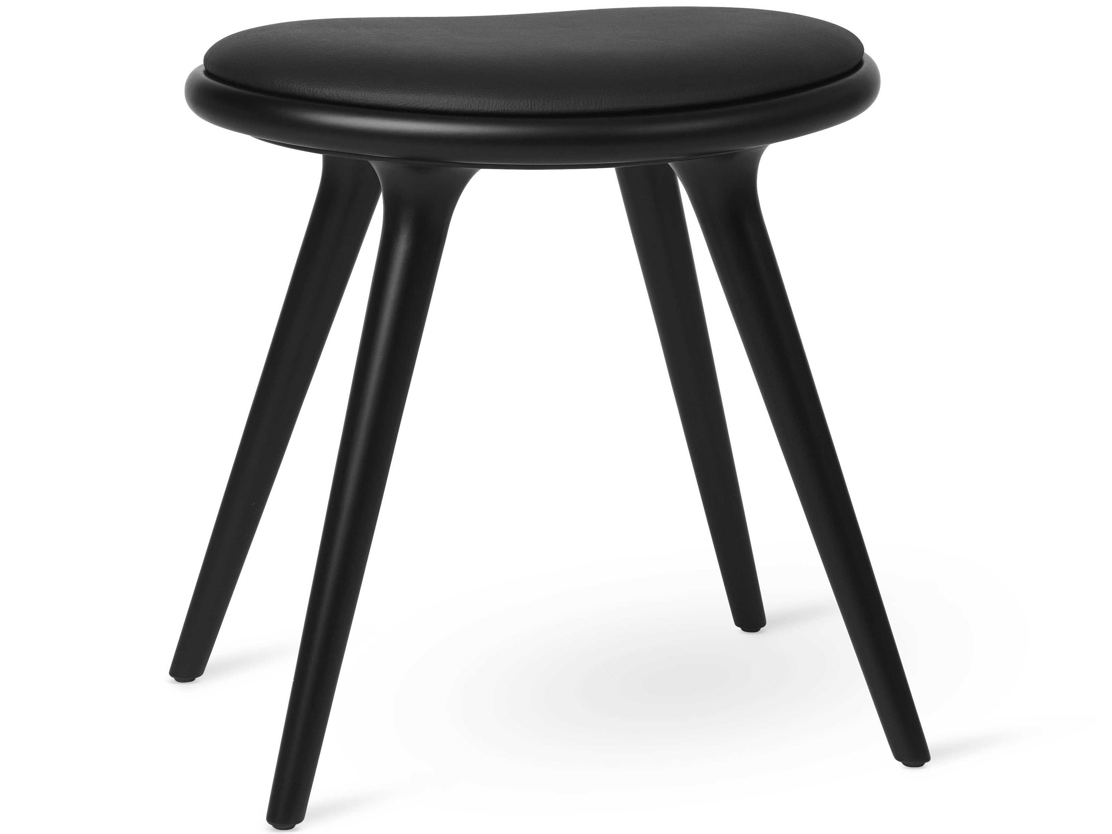Mater Space Leather Black Upholstered Side Dining Chair