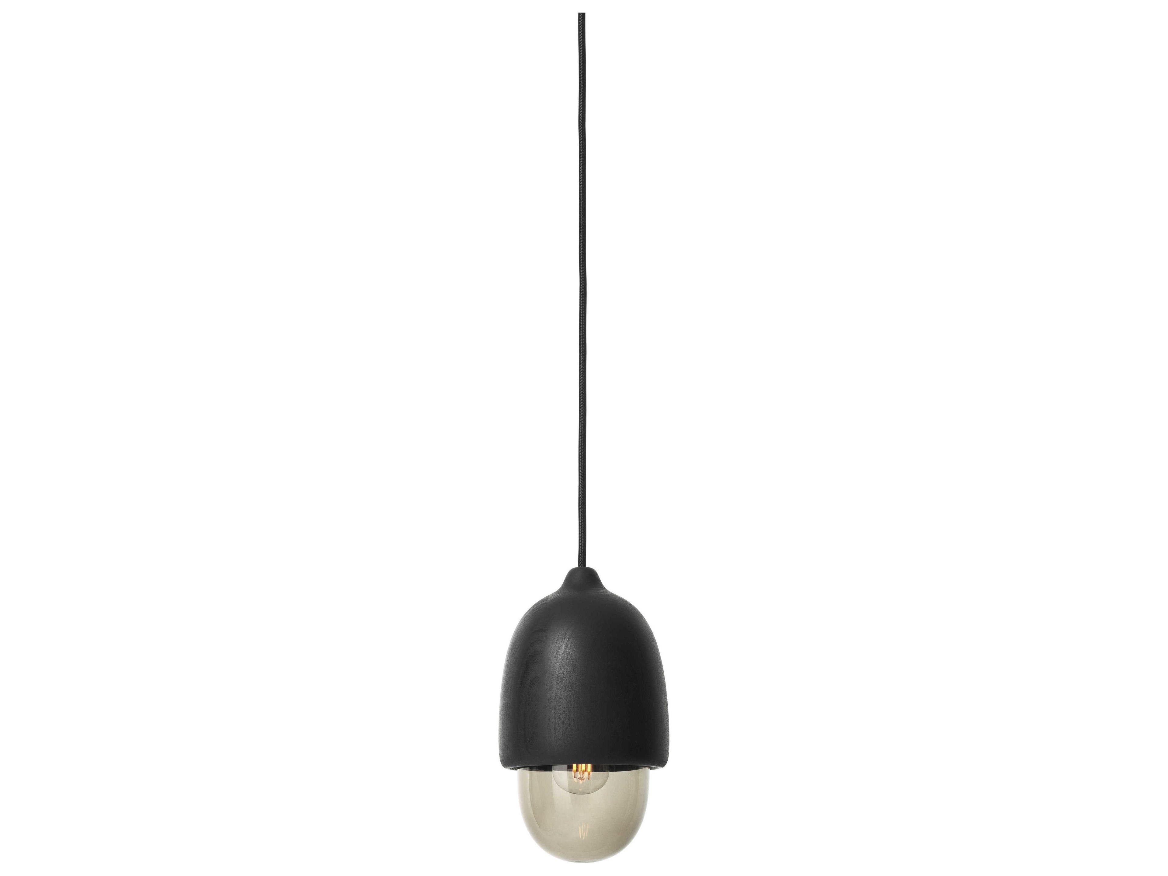 Mater Terho Black Lacquered Glass LED Bell Mini Pendant