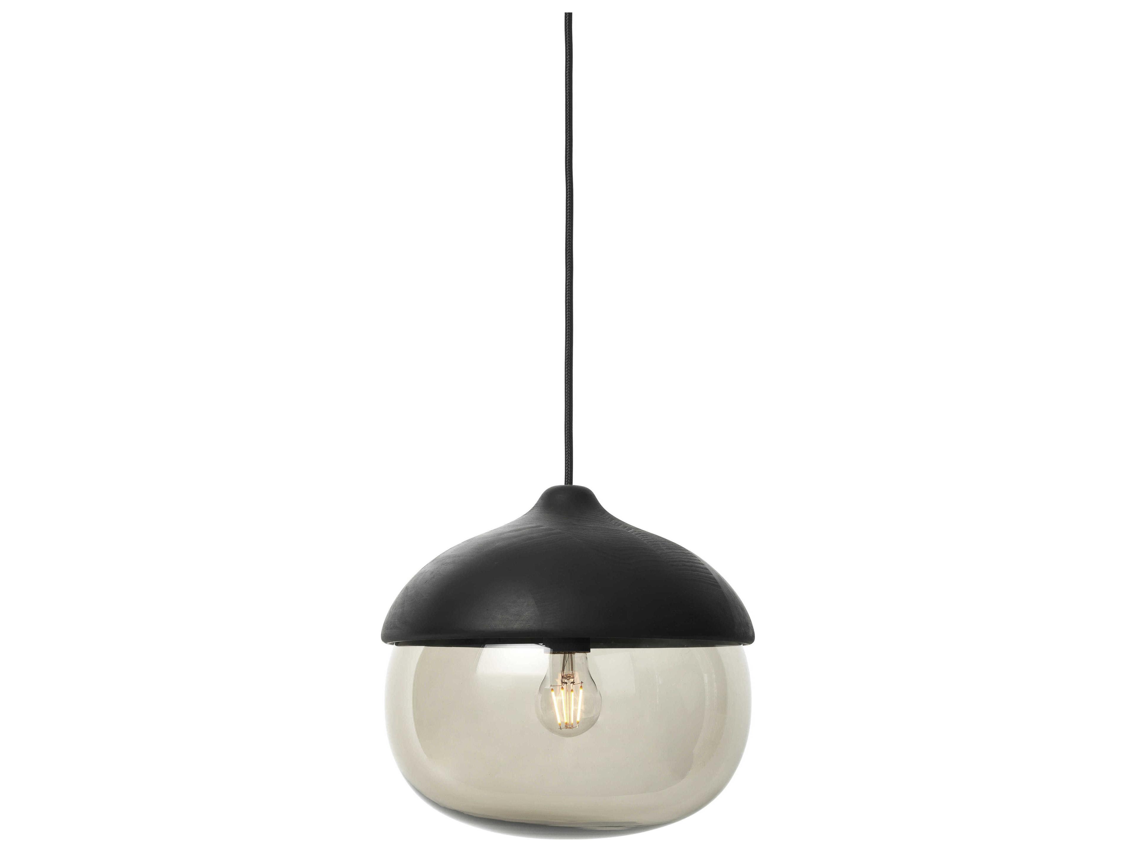Mater Terho Black Smoked Glass LED Bell Mini Pendant