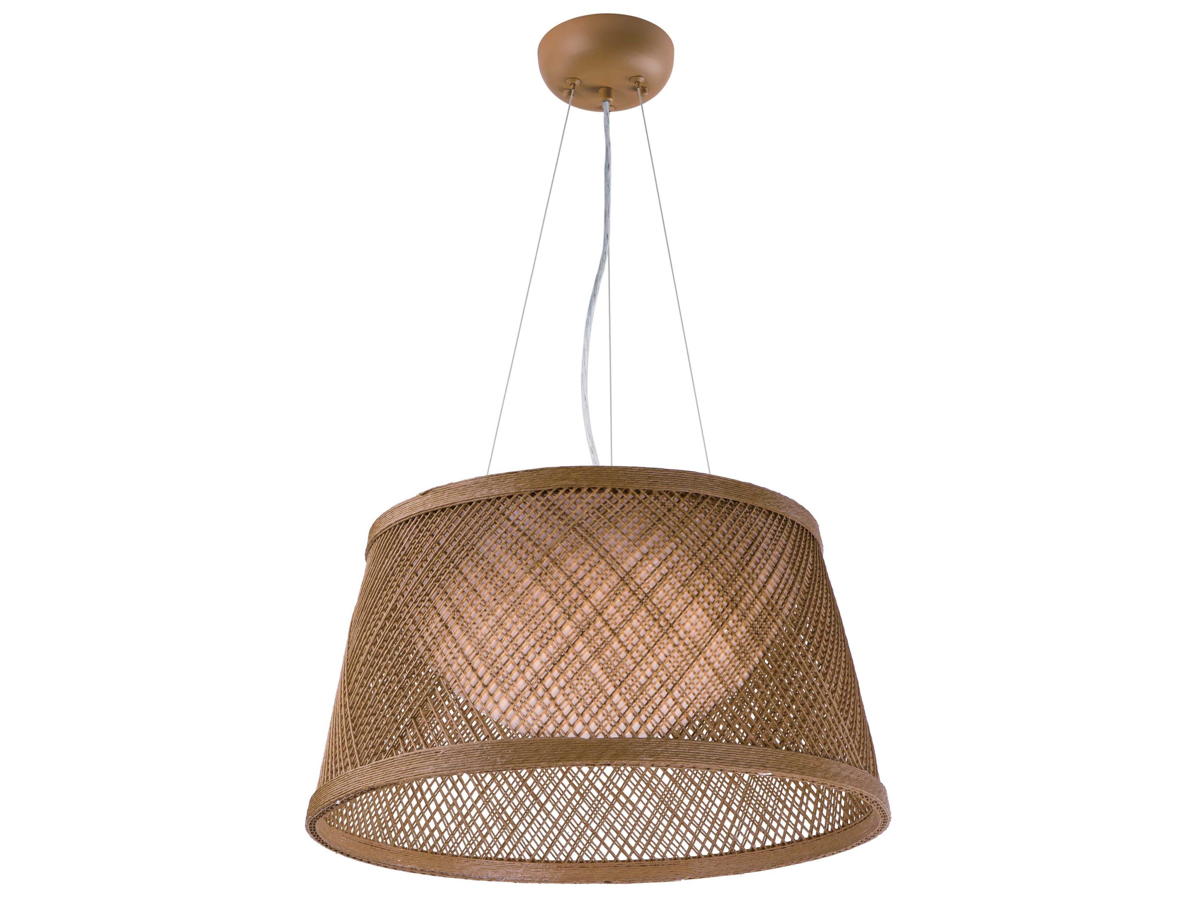 Maxim Lighting Bahama 1-Light Natural Brown LED Empire Pendant