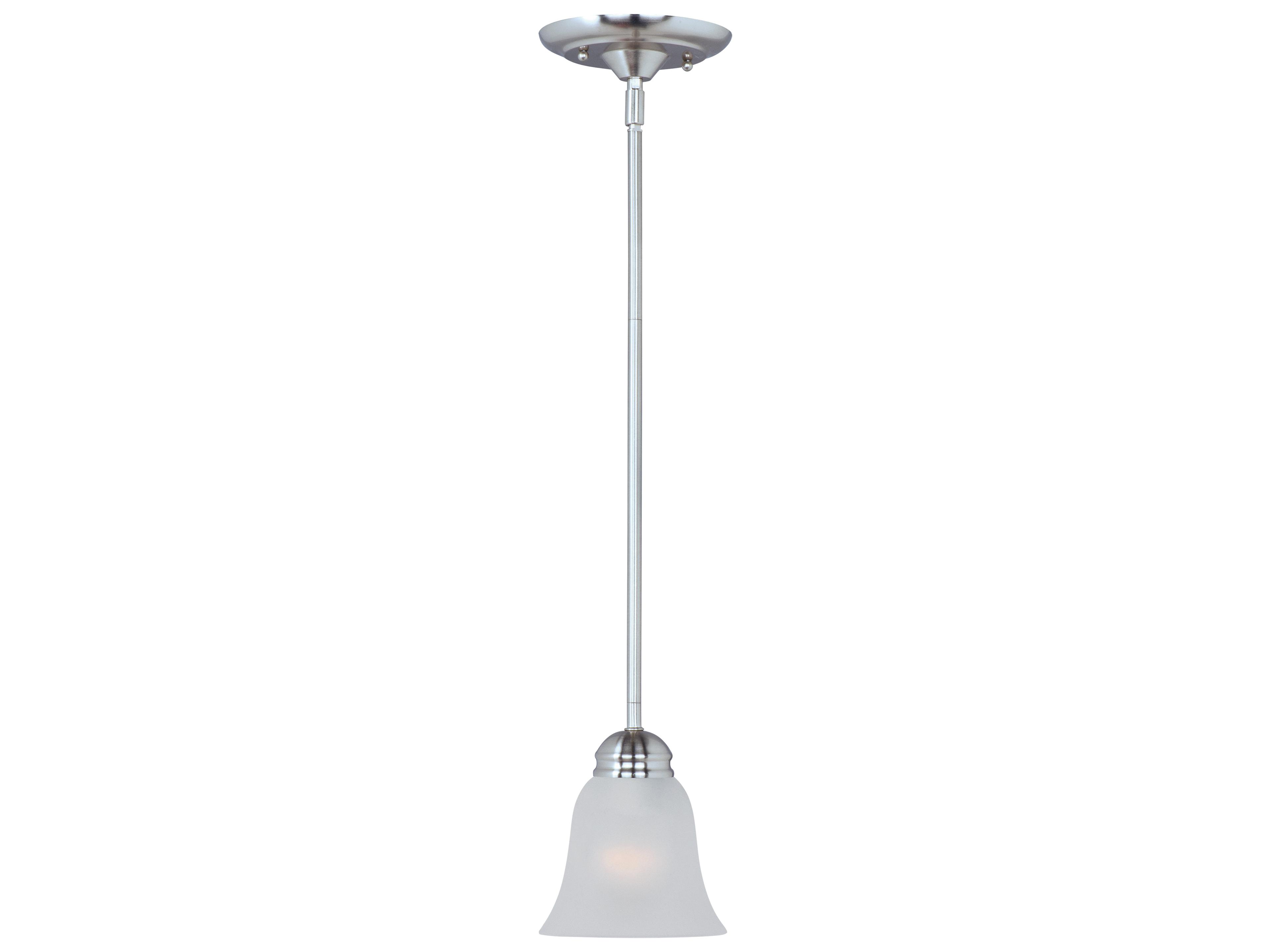 Maxim Lighting Basix 1-Light Polished Chrome Glass Bell Mini Pendant