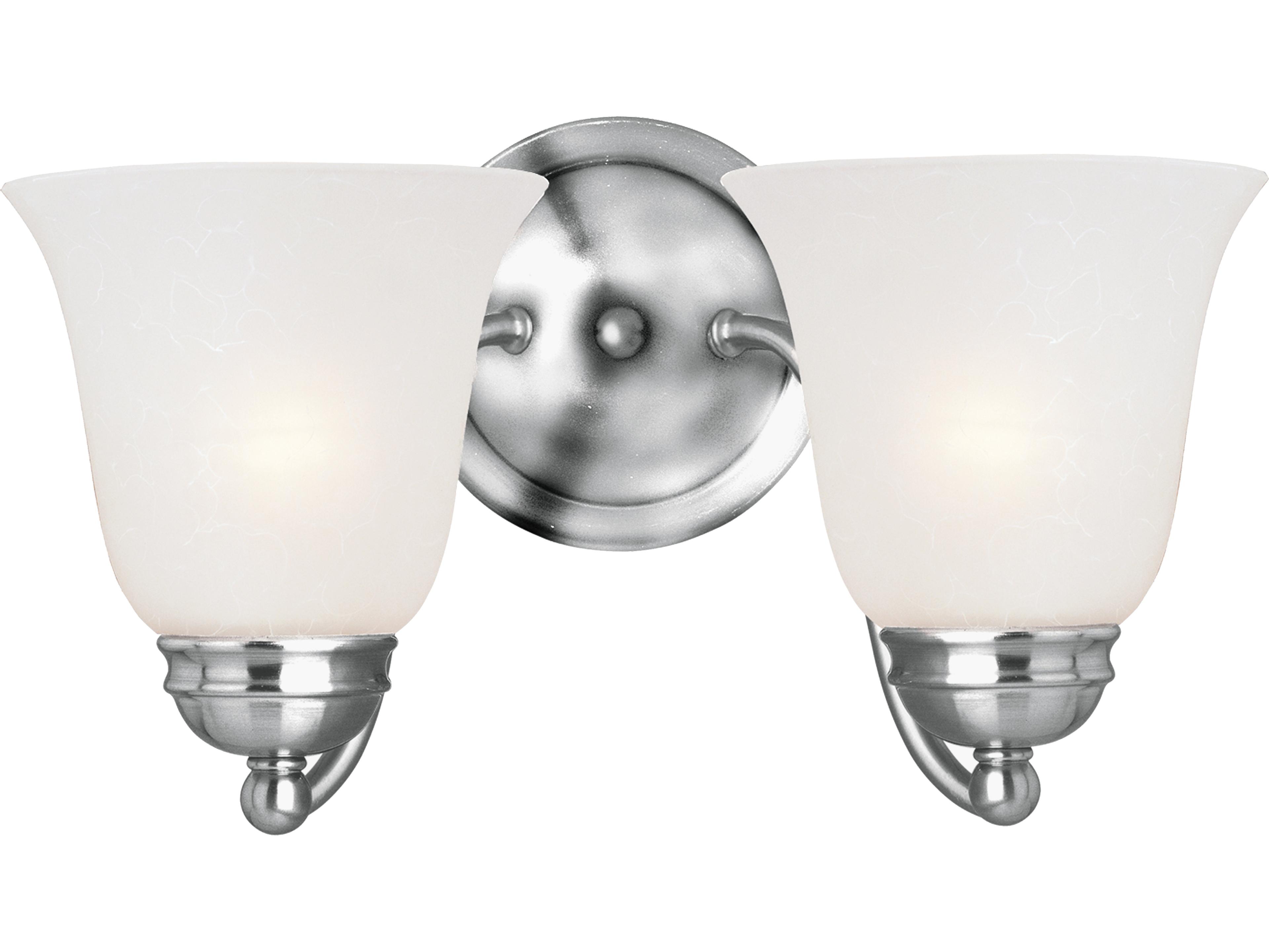 Maxim Lighting Basix 2-Light Polished Chrome Glass Vanity Light