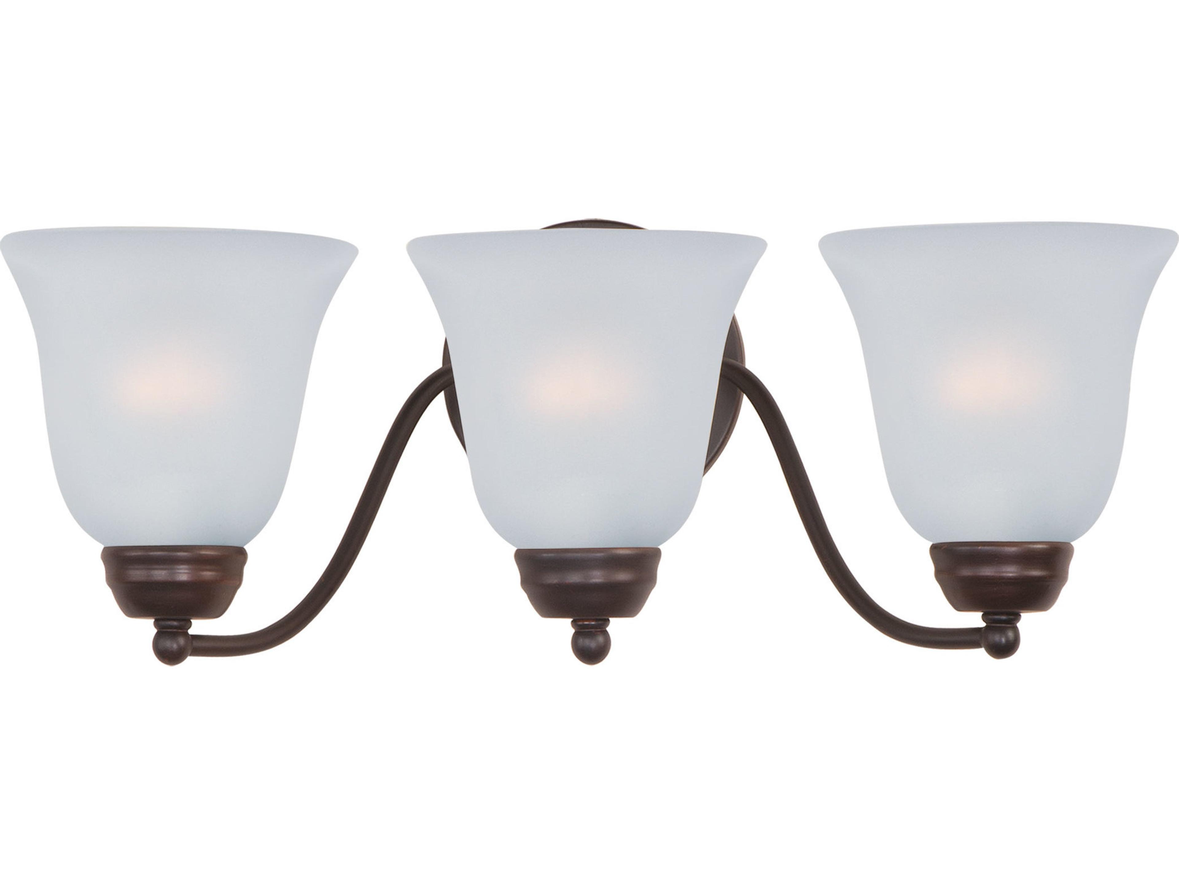 Maxim Lighting Basix 3-Light Oil Rubbed Bronze Glass Vanity Light