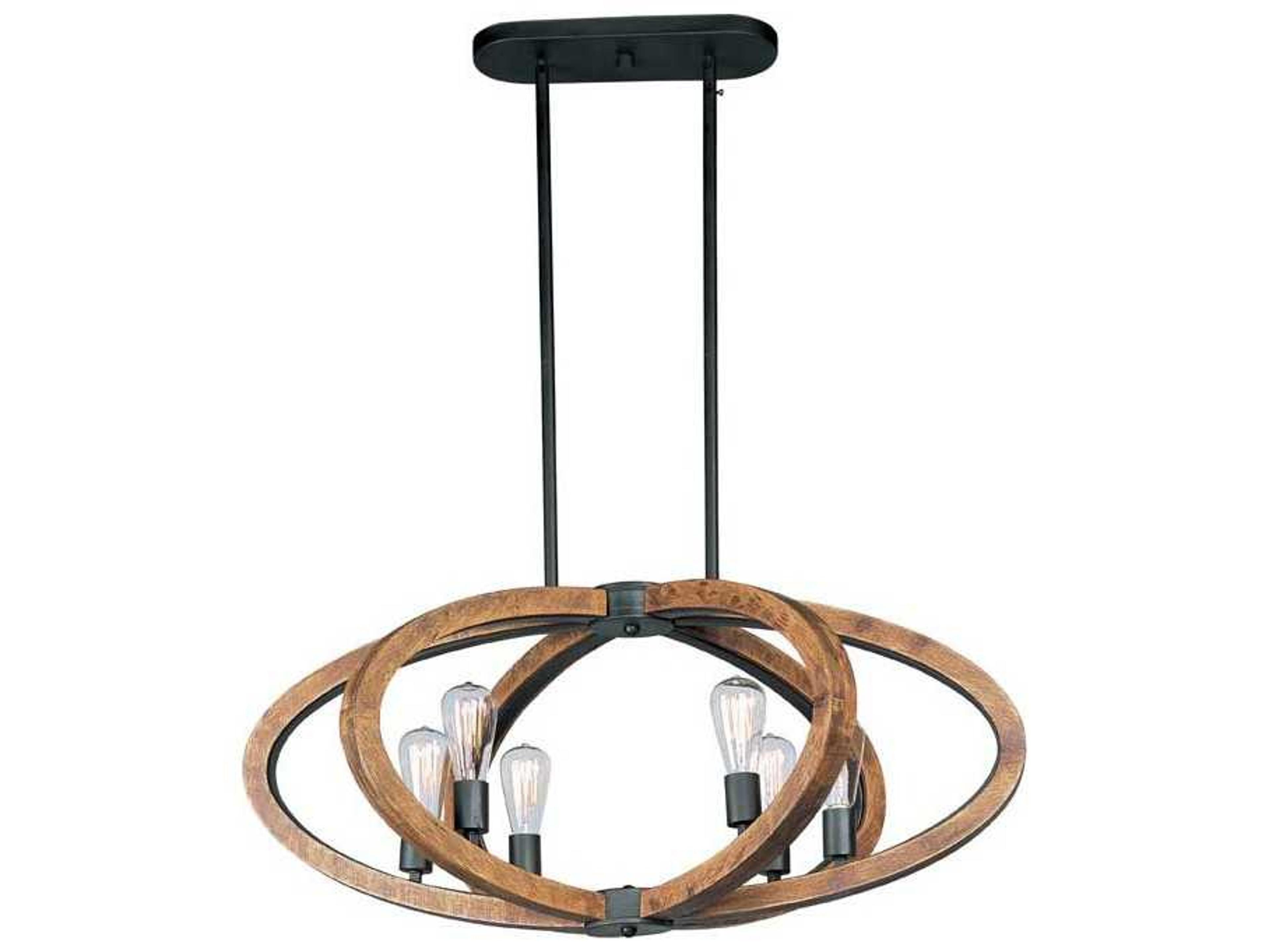 Maxim Lighting Bodega Bay 6-Light Anthracite Black Pendant