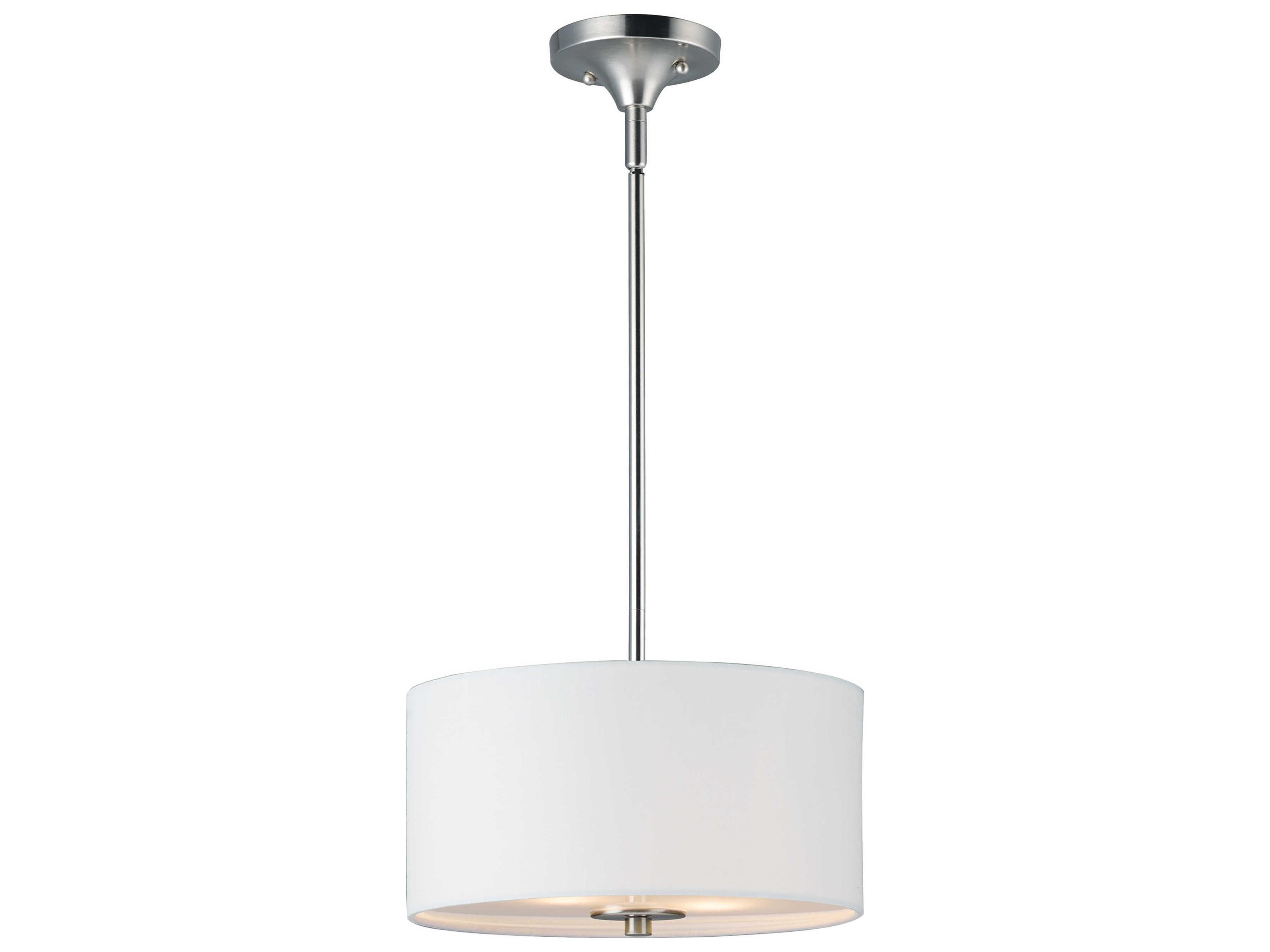 Maxim Lighting Bongo 2-Light Satin Nickel Drum Pendant