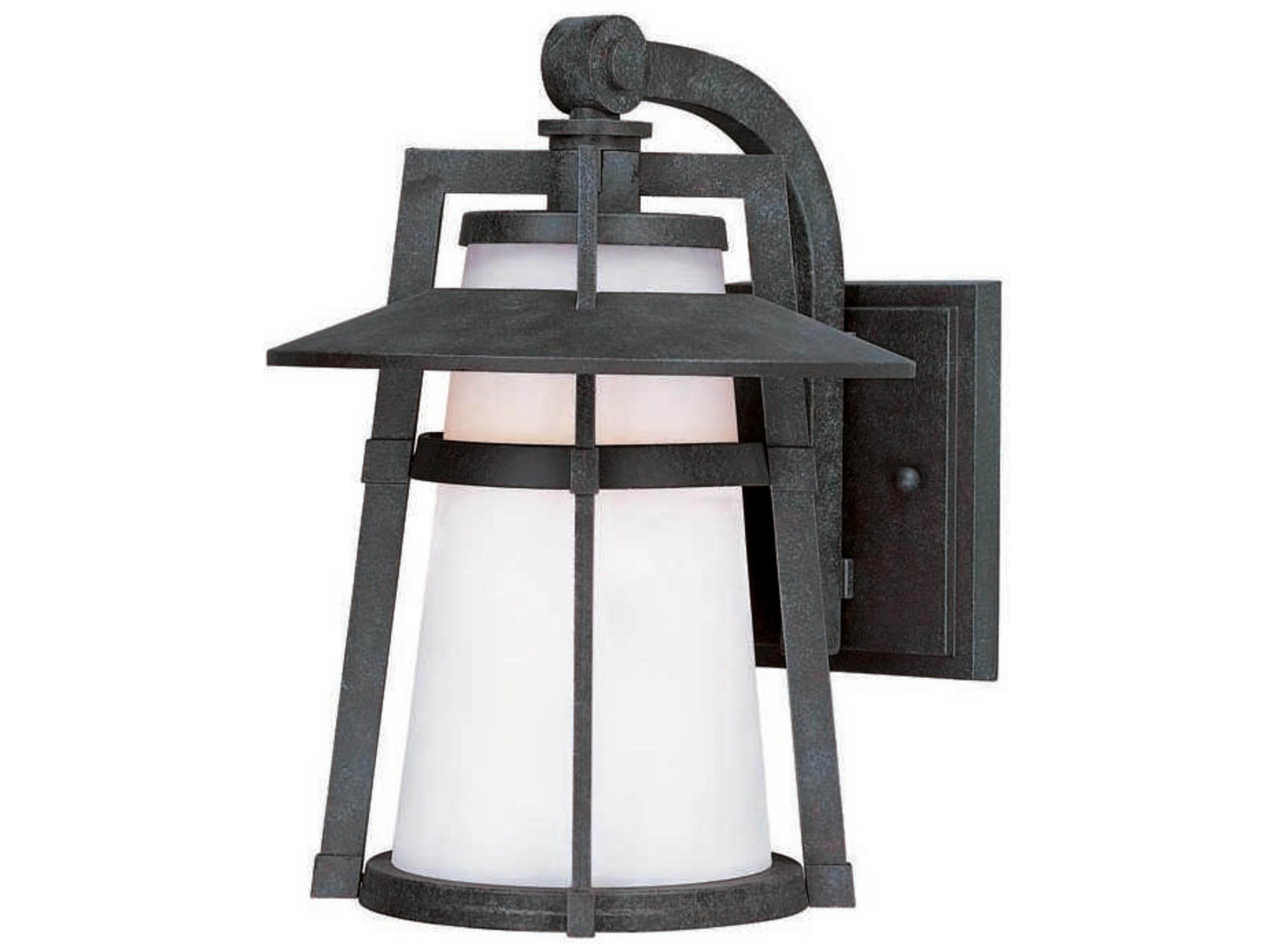 Calistoga & Satin White Glass Incandescent Outdoor Wall Light