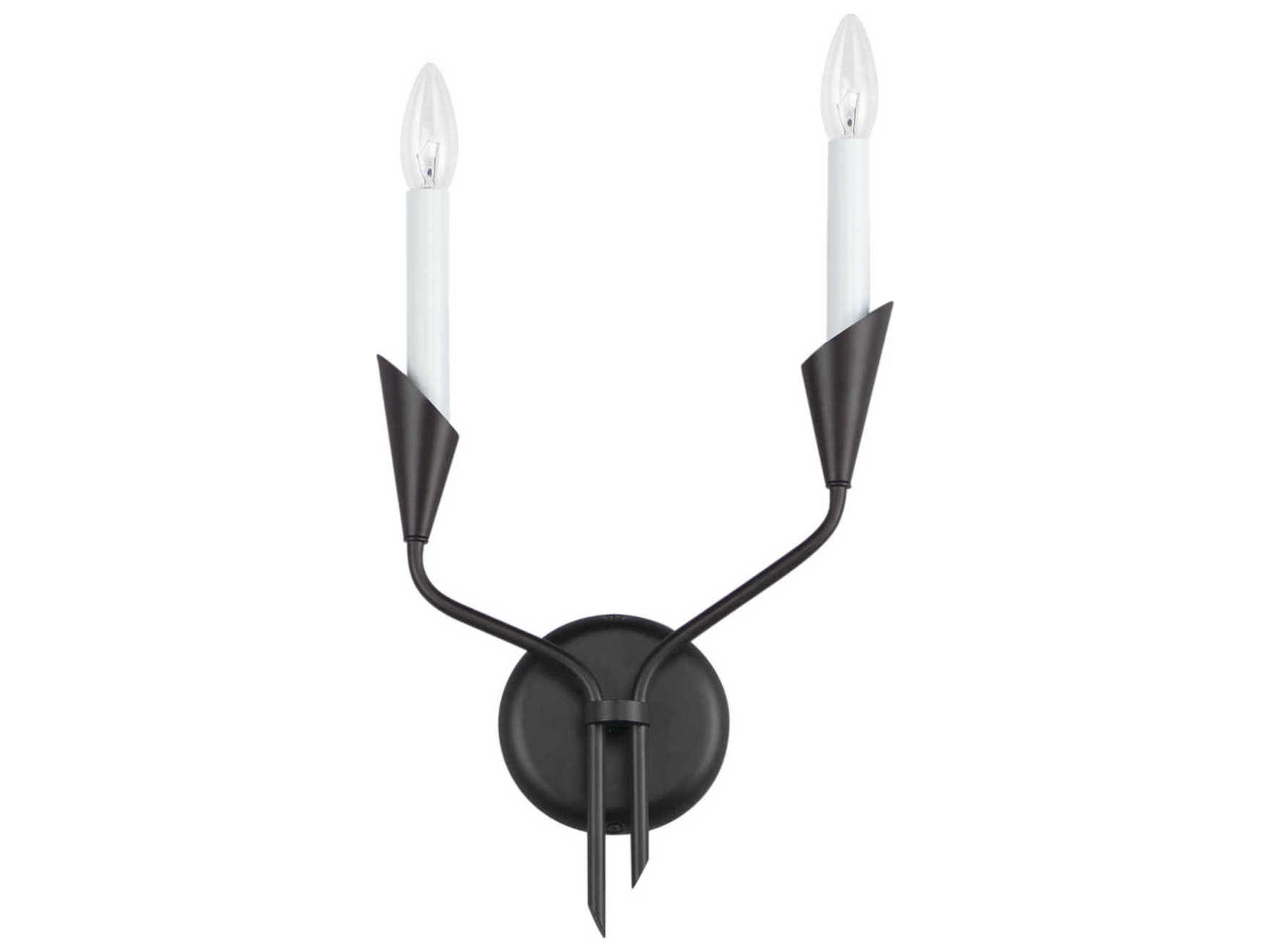 Maxim Lighting Calyx 2-Light Black Wall Sconce