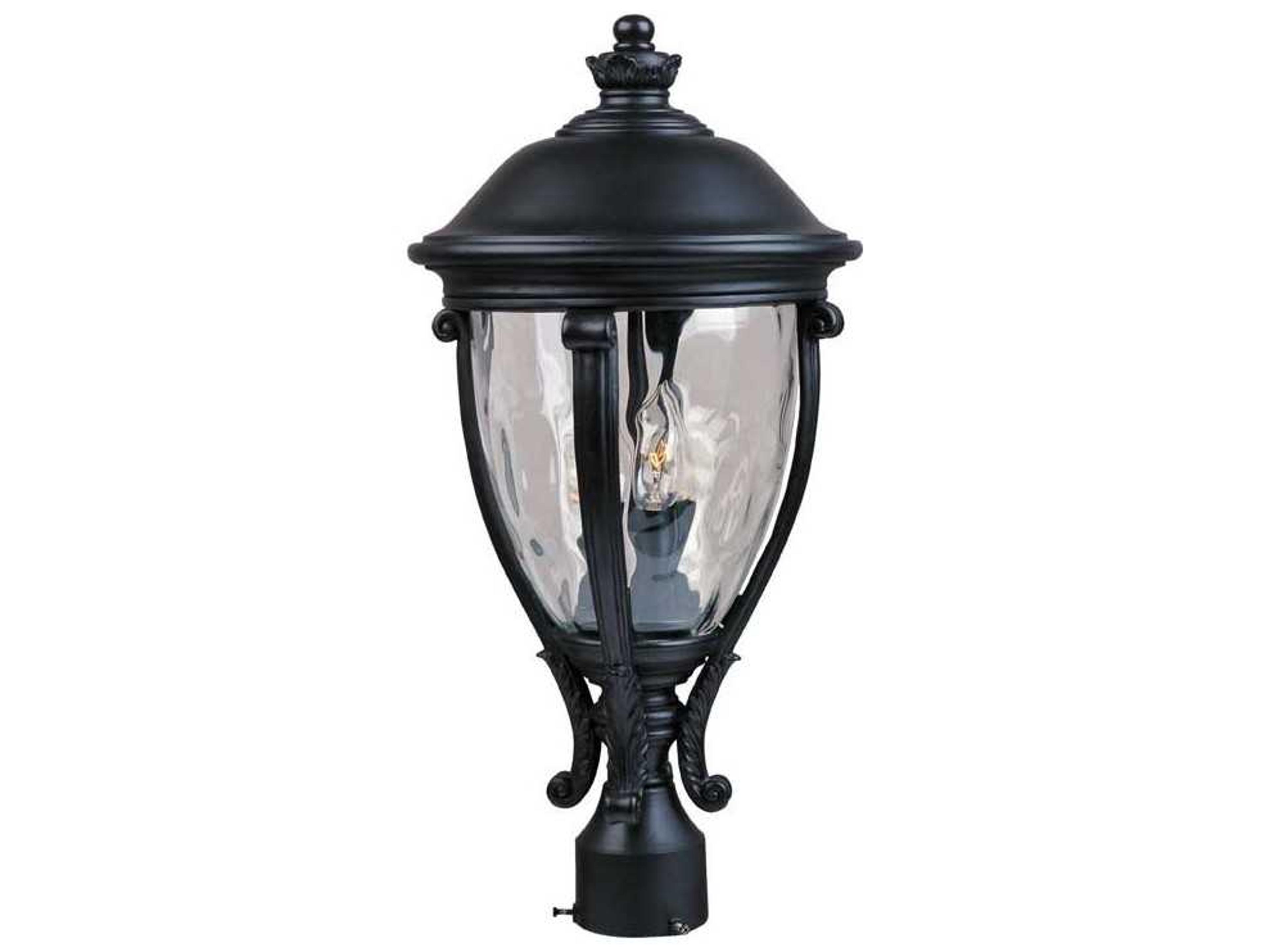 Camden & Water Glass 3 - Light Outdoor Post Light