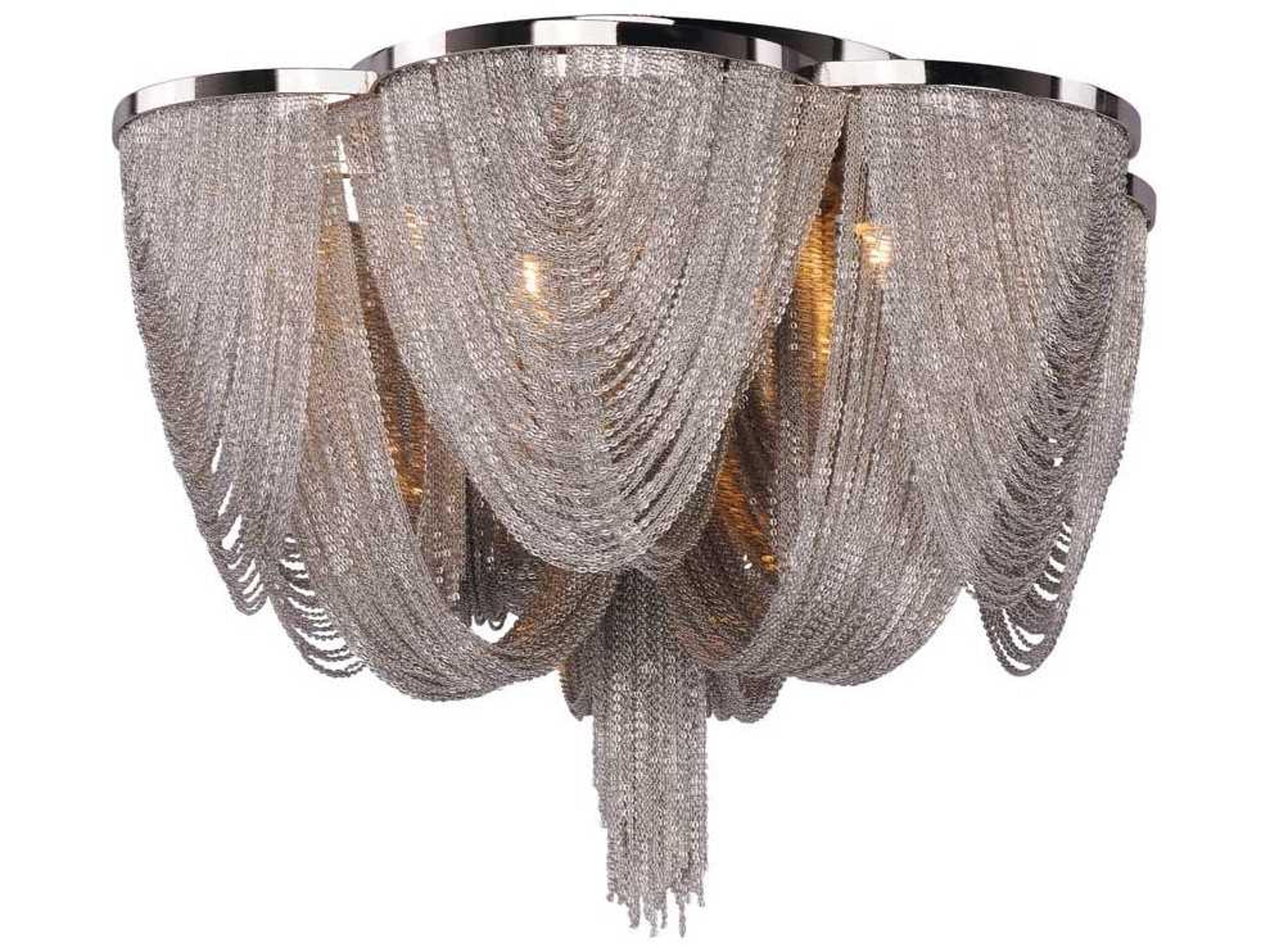 Maxim Lighting Chantilly 6-Light Polished Nickel Flush Mount