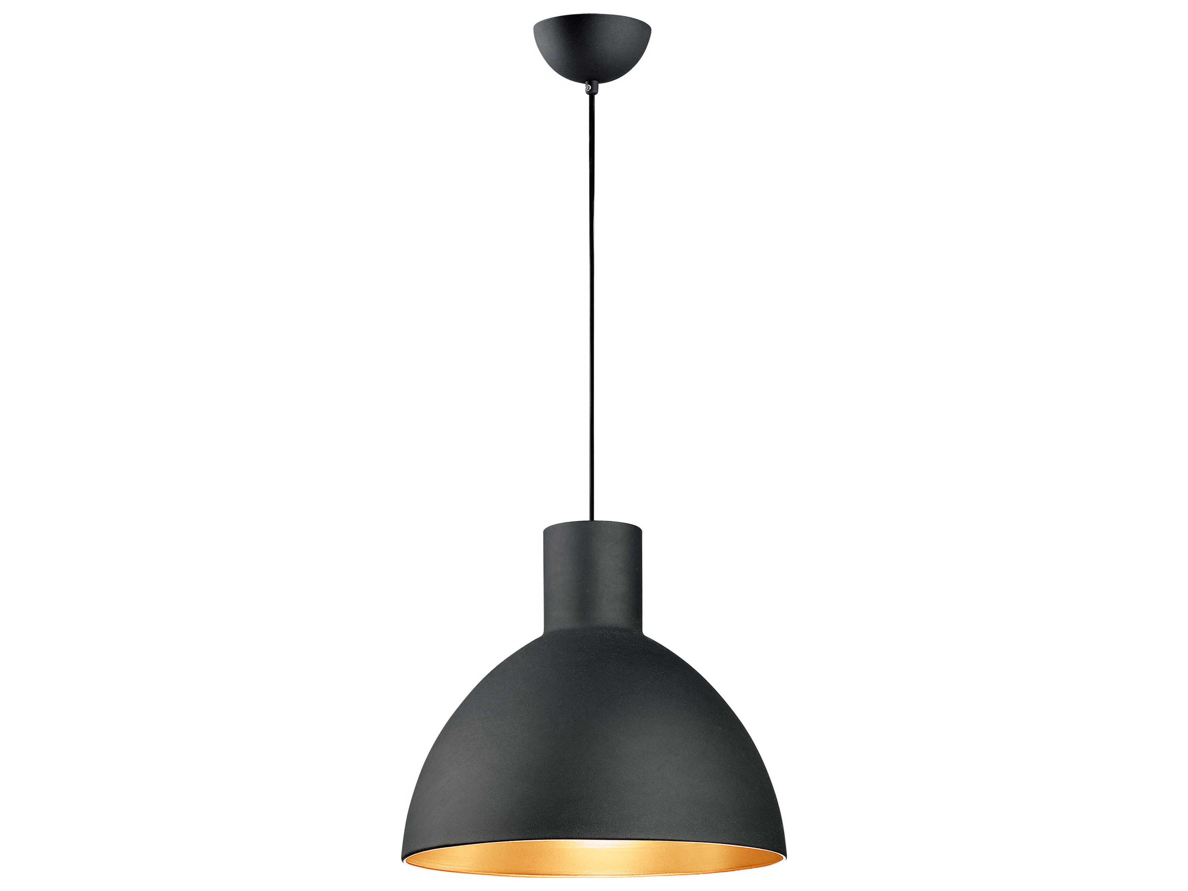 Maxim Lighting Cora 1-Light Black Gold Bell Pendant