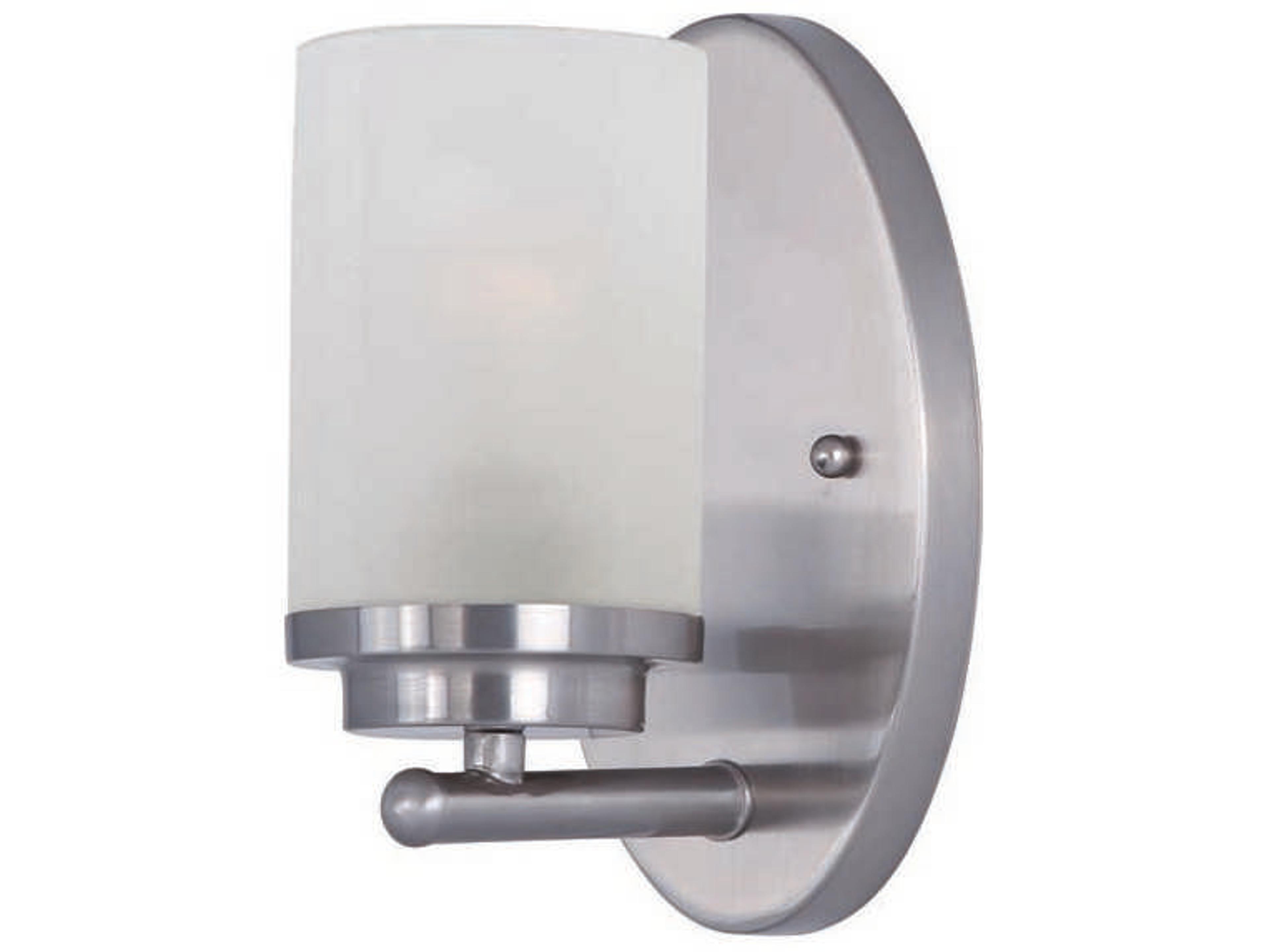 Maxim Lighting Corona 1-Light Satin Nickel Glass Wall Sconce