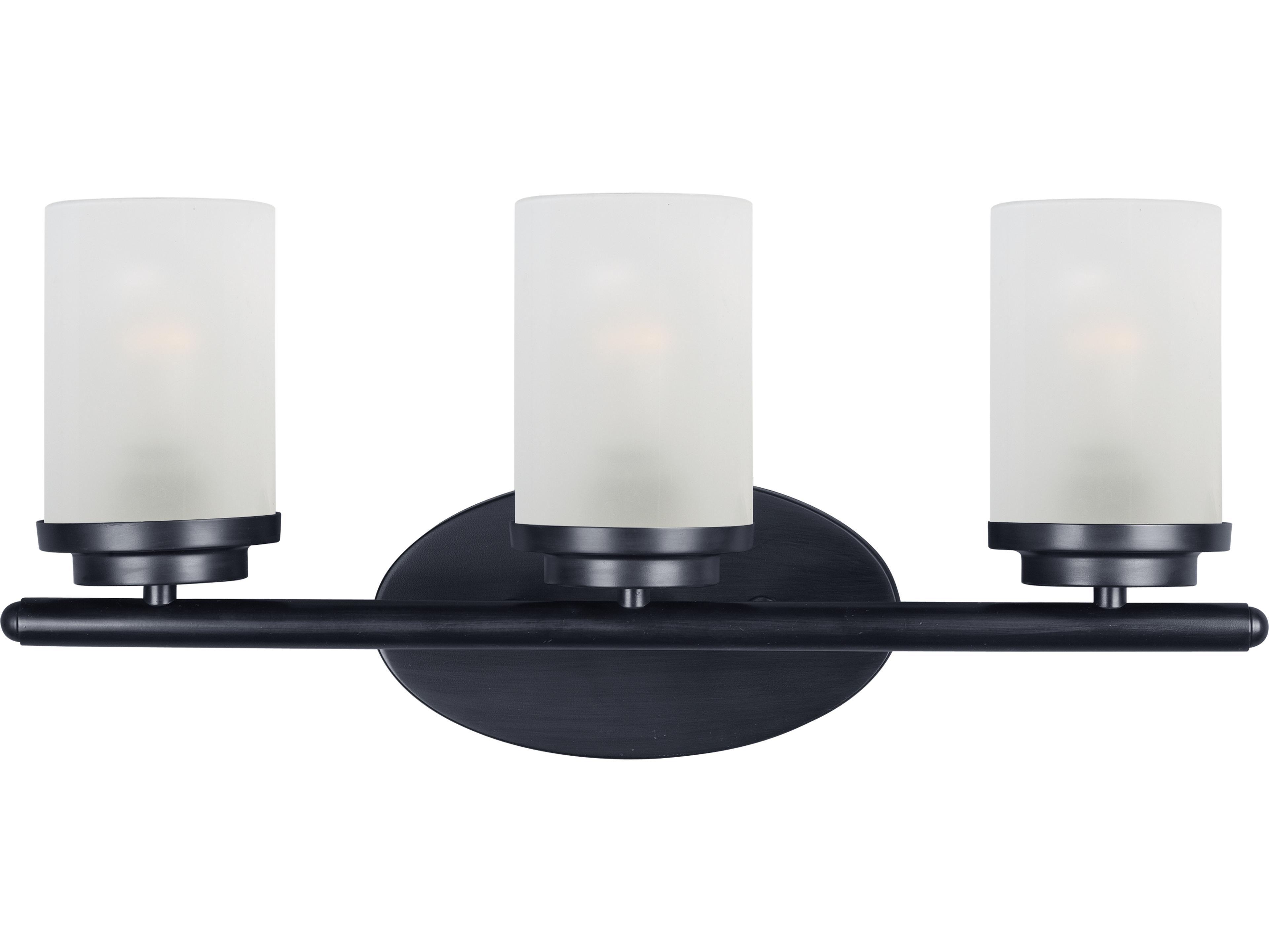 Maxim Lighting Corona 3-Light Black Glass Vanity Light