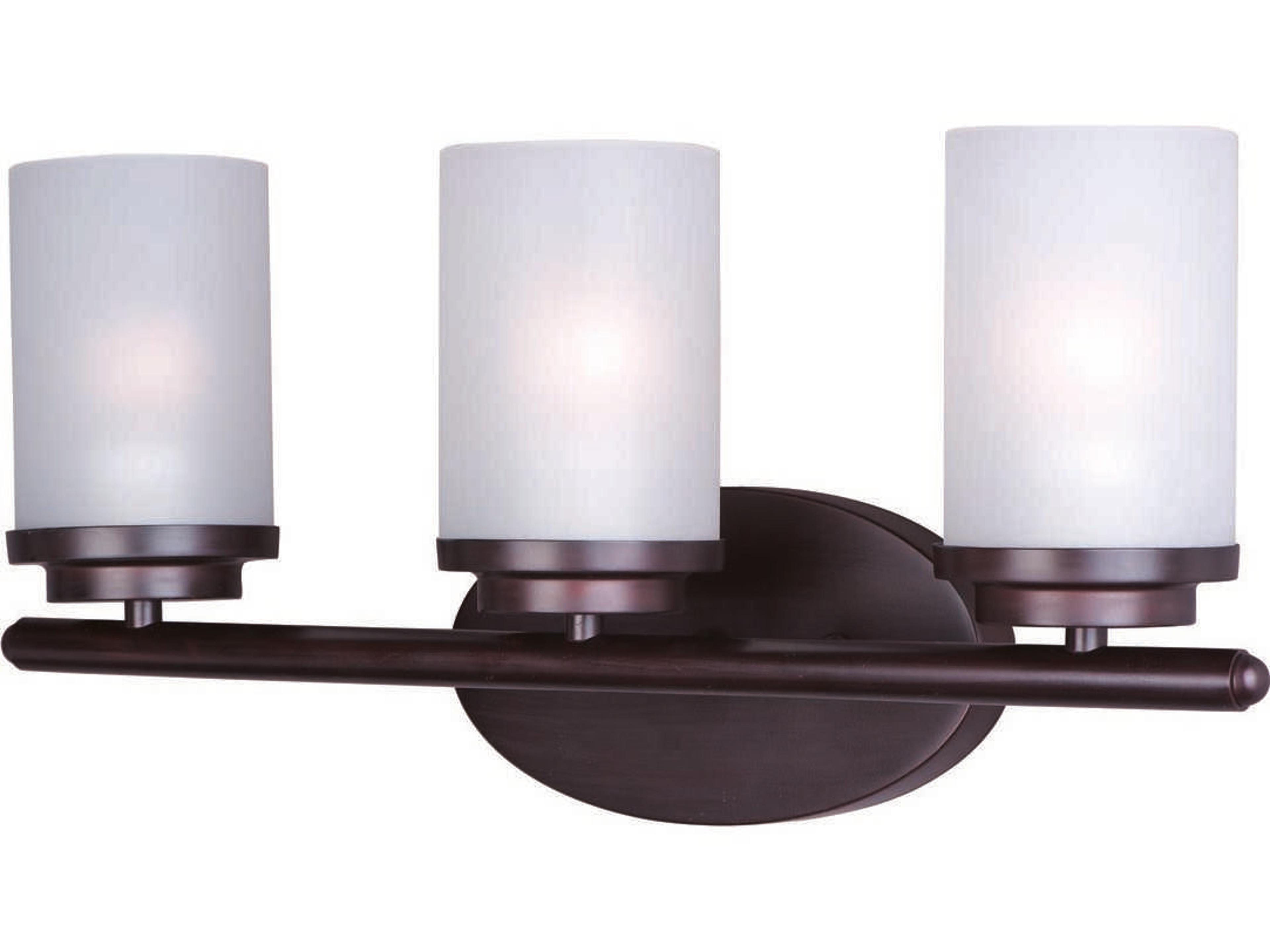 Maxim Lighting Corona 3-Light Oil Rubbed Bronze Glass Vanity Light
