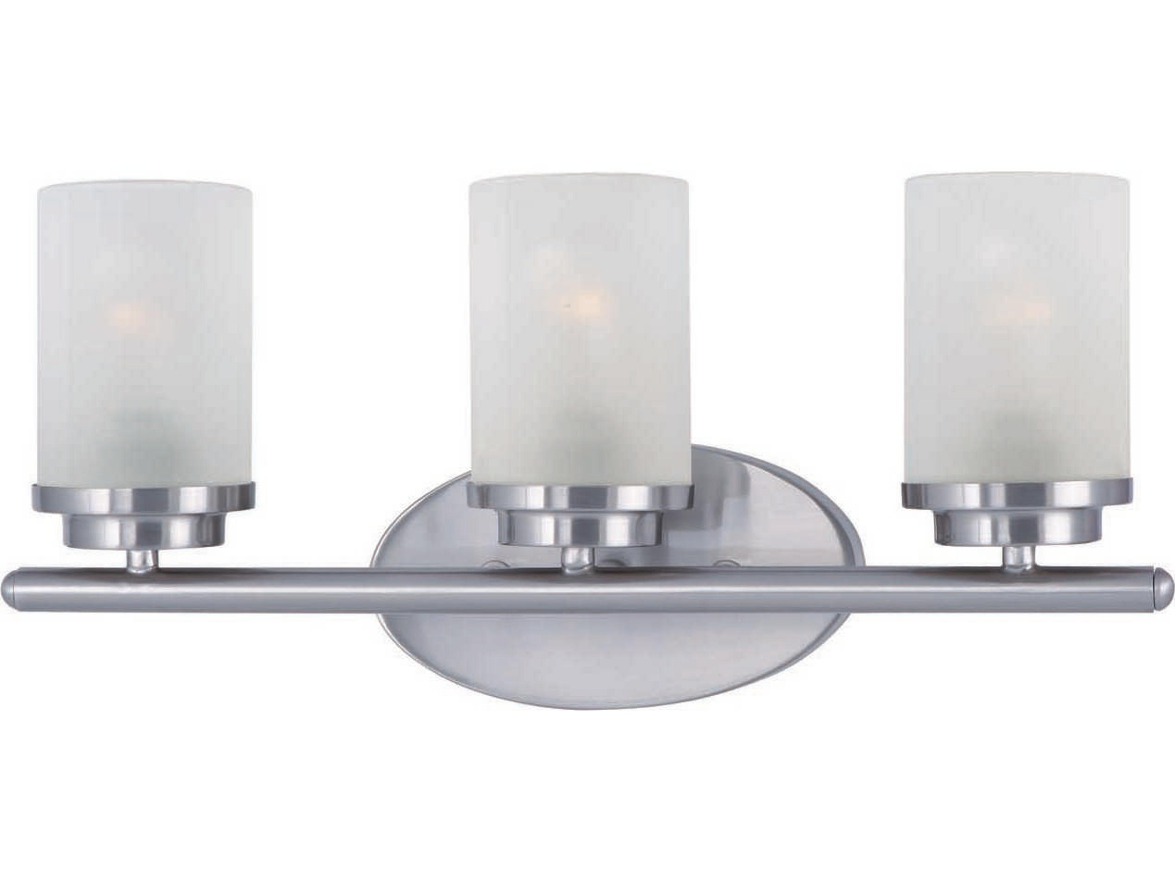 Maxim Lighting Corona 3-Light Satin Nickel Glass Vanity Light