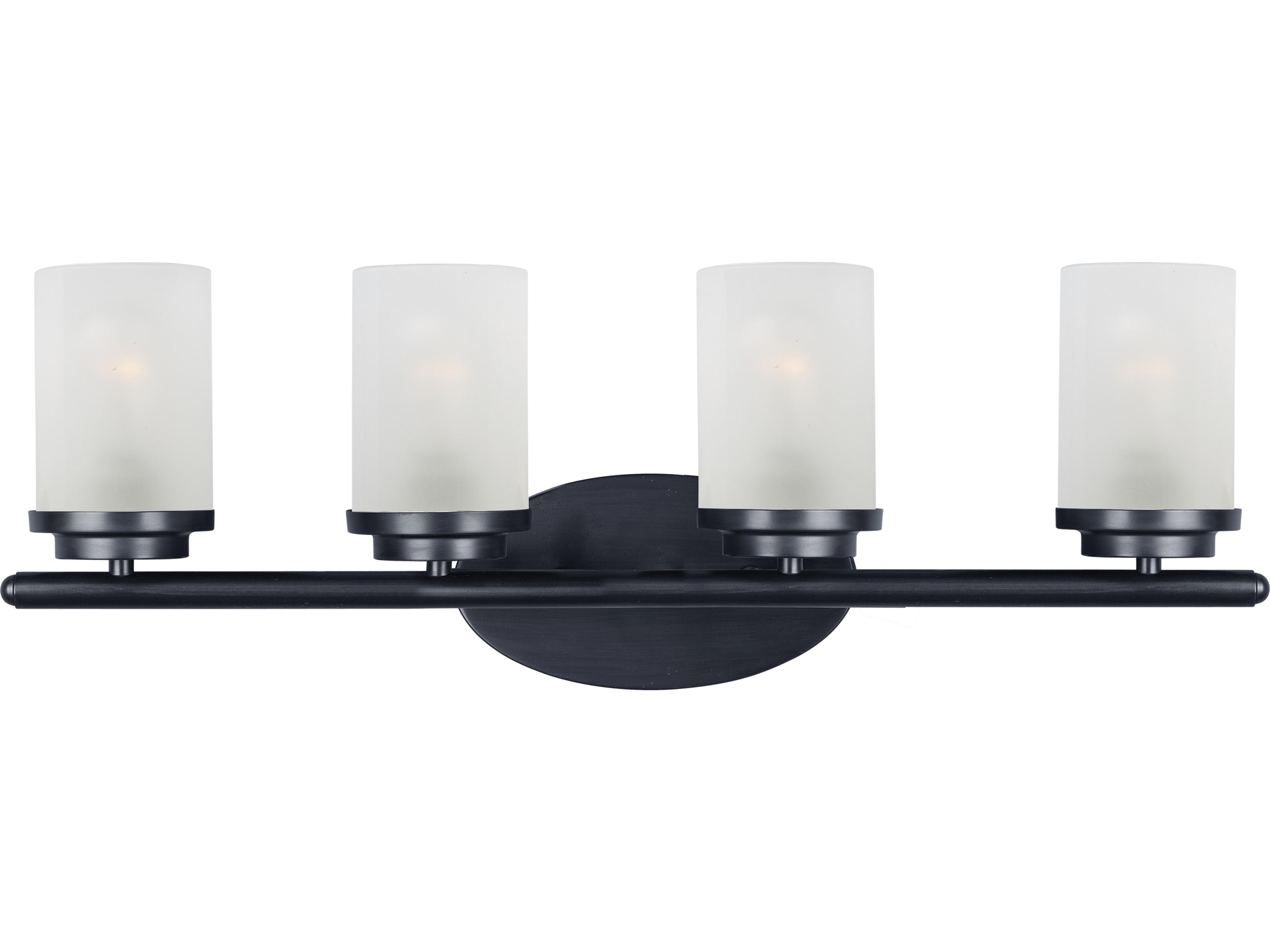 Maxim Lighting Corona 4-Light Black Glass Vanity Light