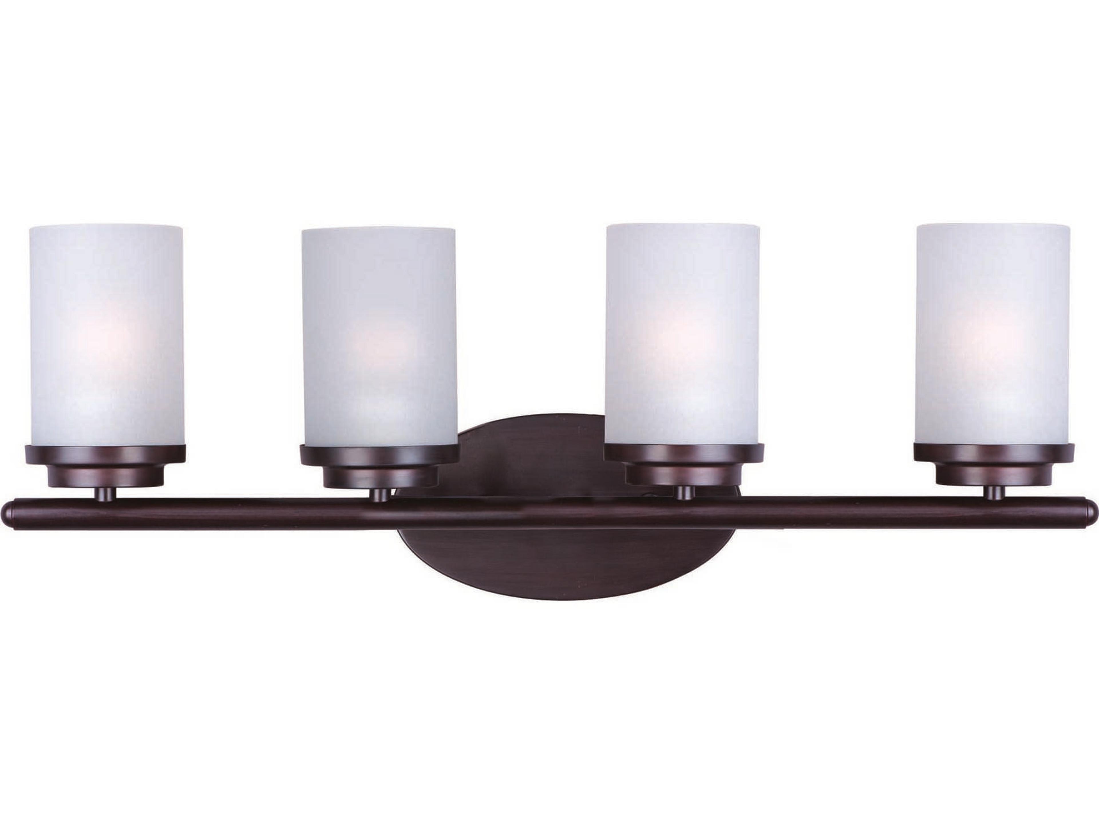 Maxim Lighting Corona 4-Light Oil Rubbed Bronze Glass Vanity Light