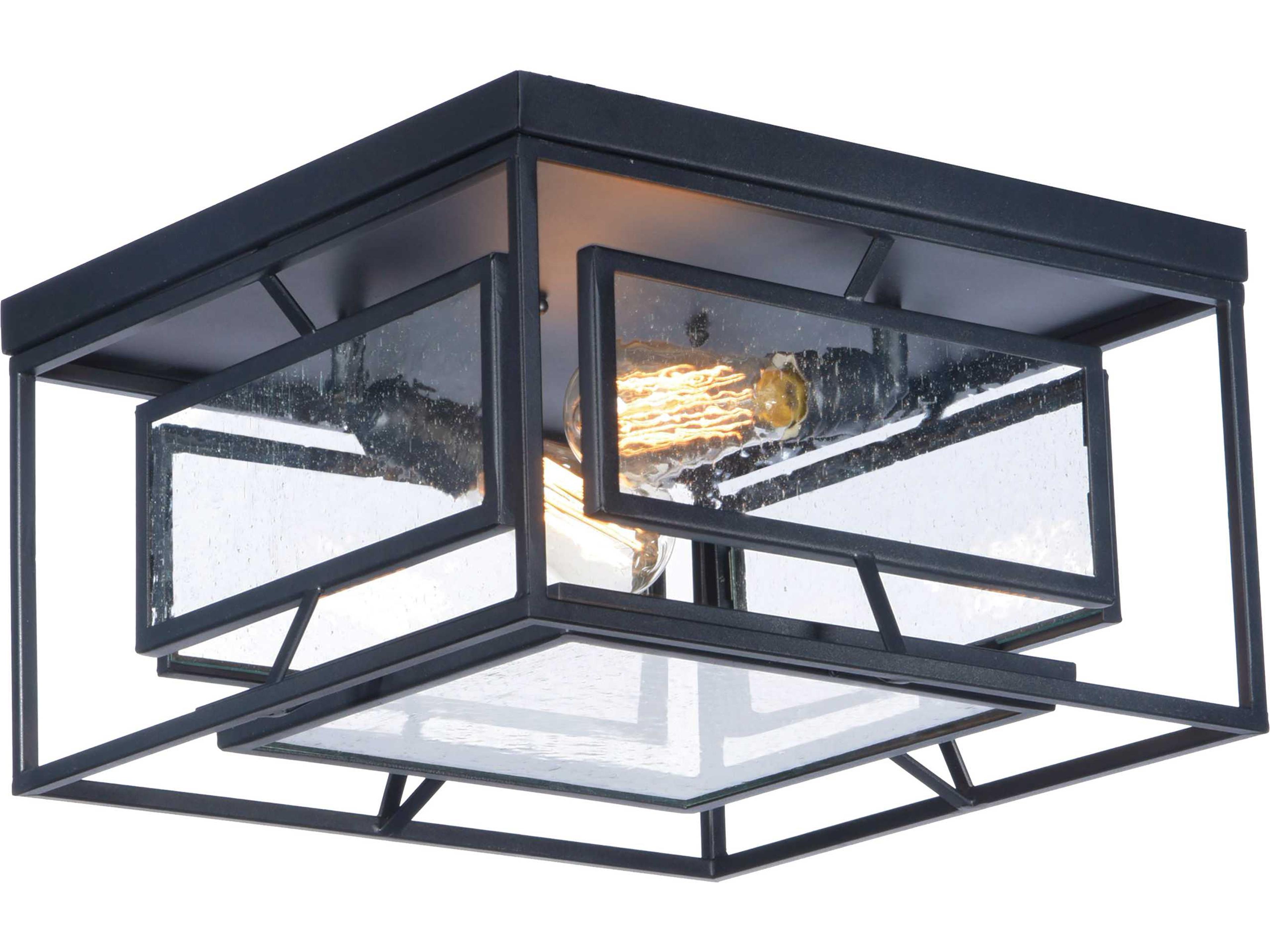 Maxim Lighting Era 2-Light Black Geometric Flush Mount