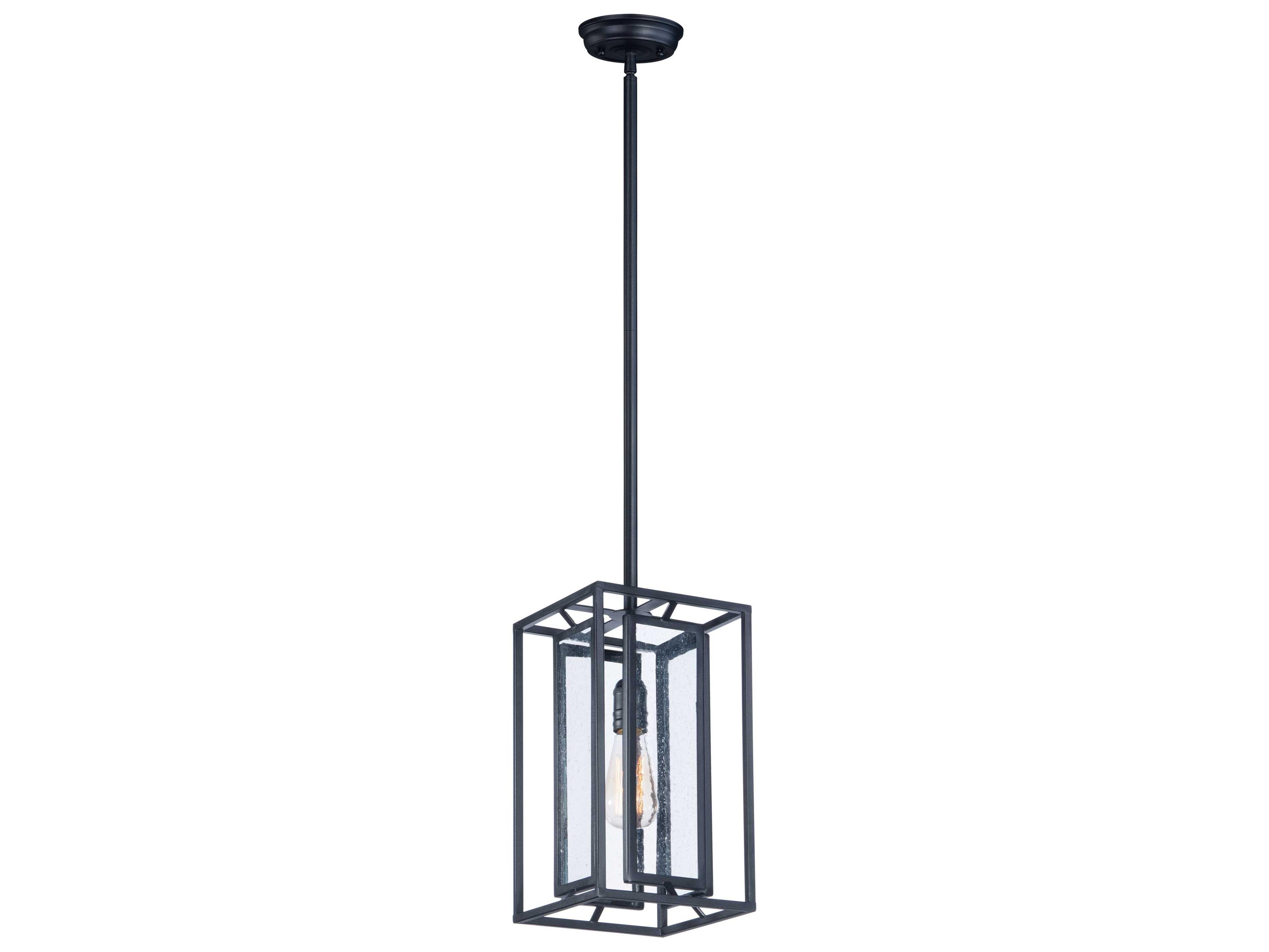 Maxim Lighting Era 1-Light Black Geometric Mini Pendant