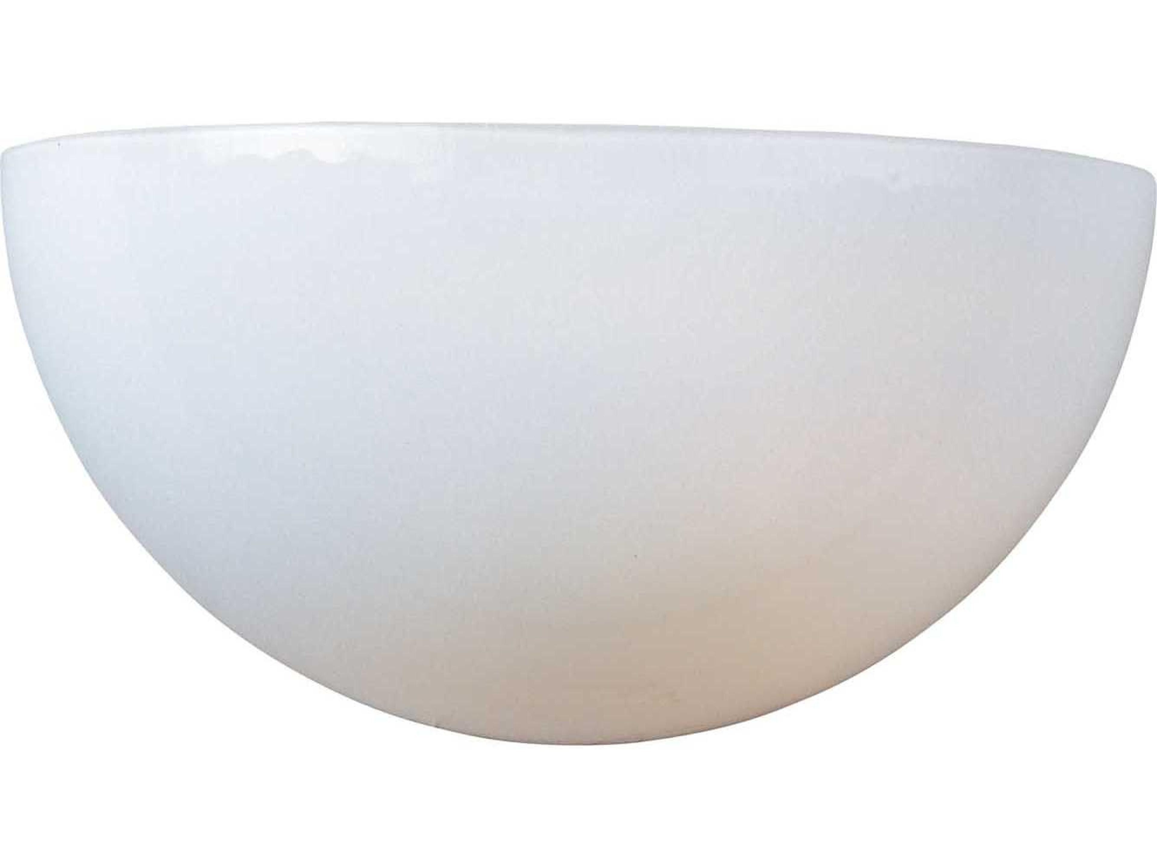 Maxim Lighting Essentials 1-Light White Glass Wall Sconce