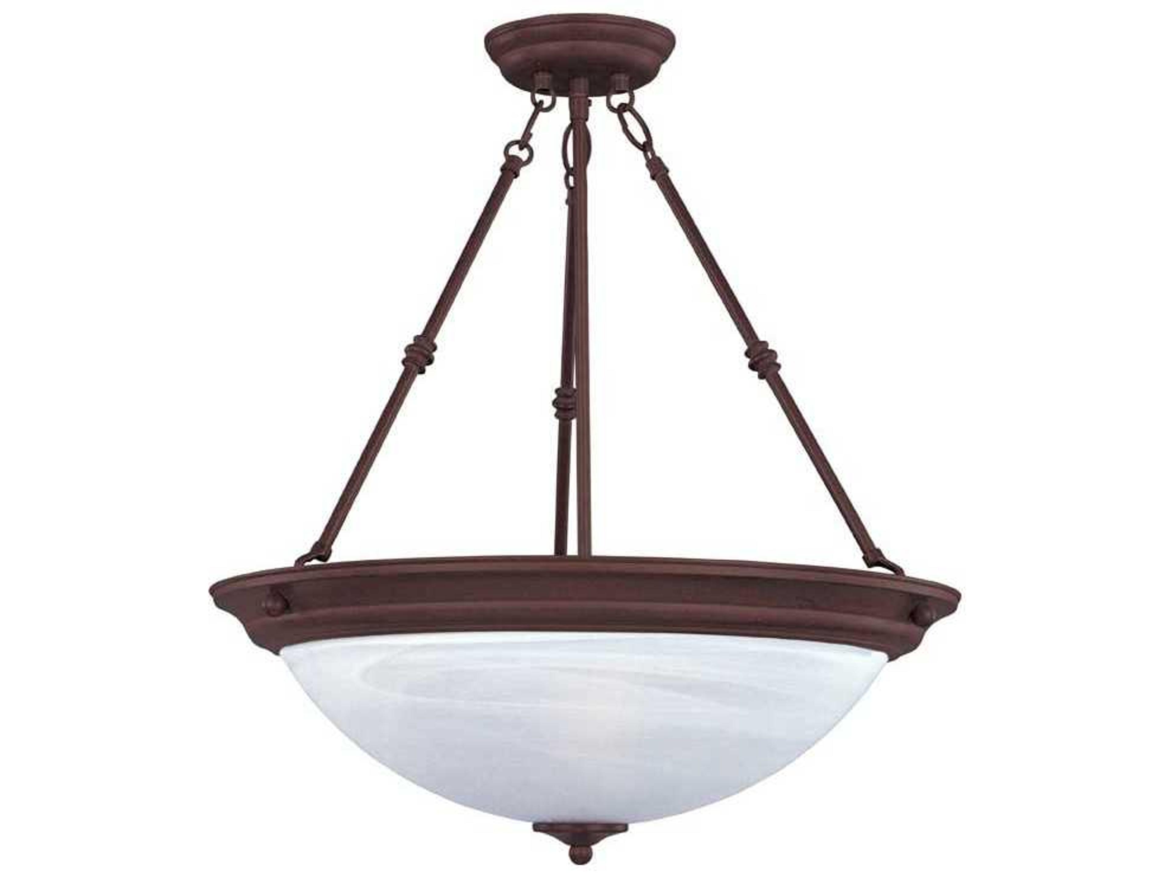 Maxim Lighting Essentials 3-Light Oil Rubbed Bronze Glass Bowl Pendant