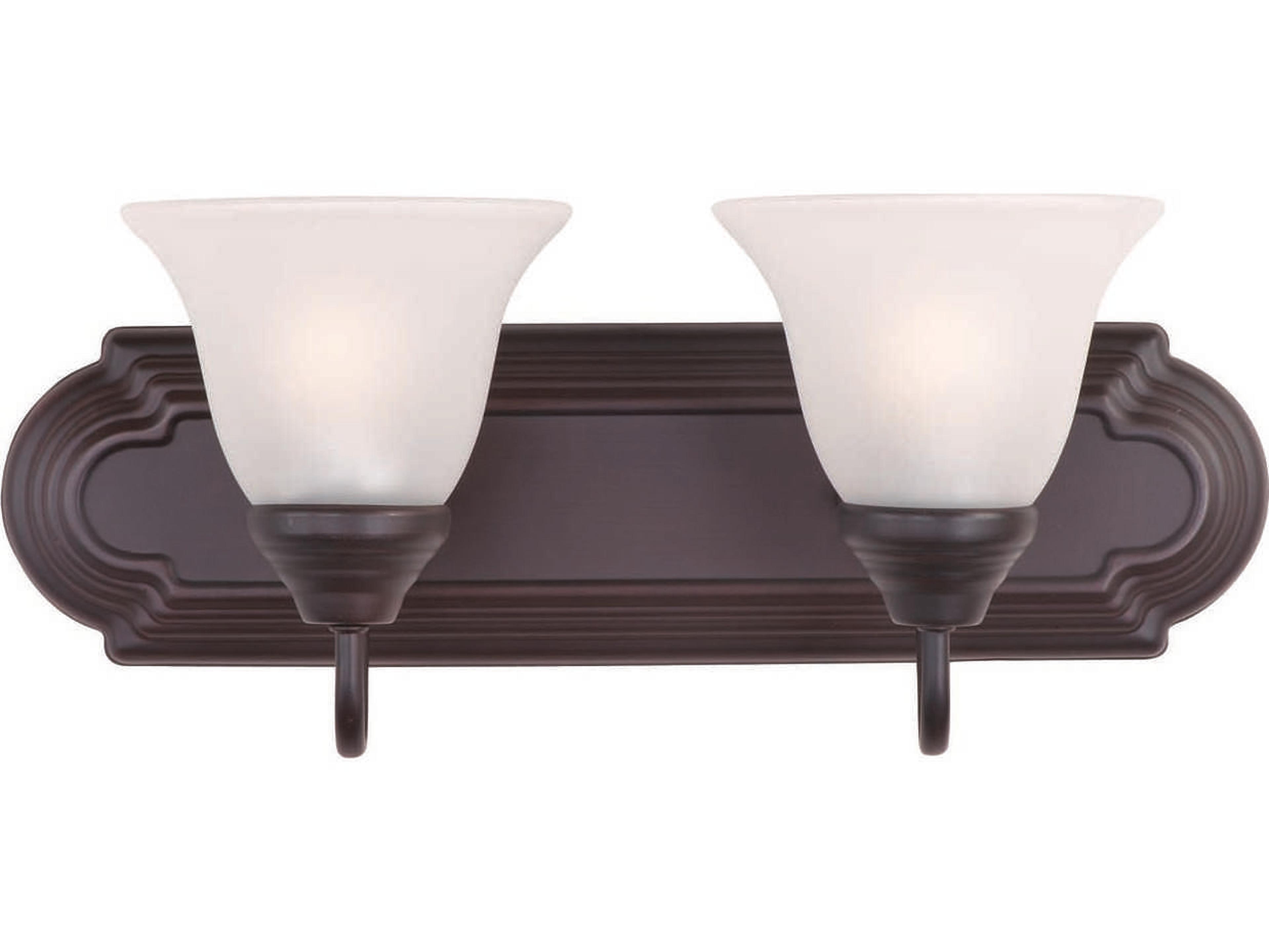 Maxim Lighting Essentials 2-Light Oil Rubbed Bronze Glass Vanity Light