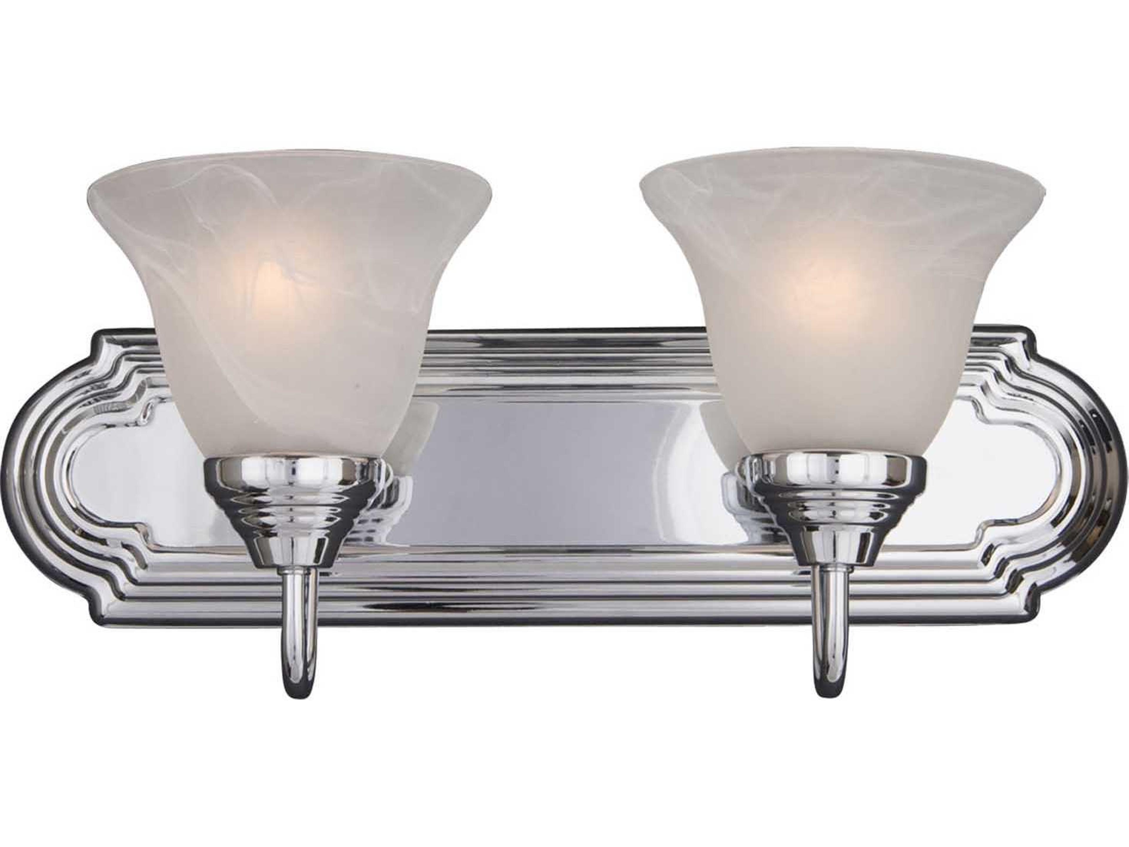 Maxim Lighting Essentials 2-Light Polished Chrome Glass Vanity Light