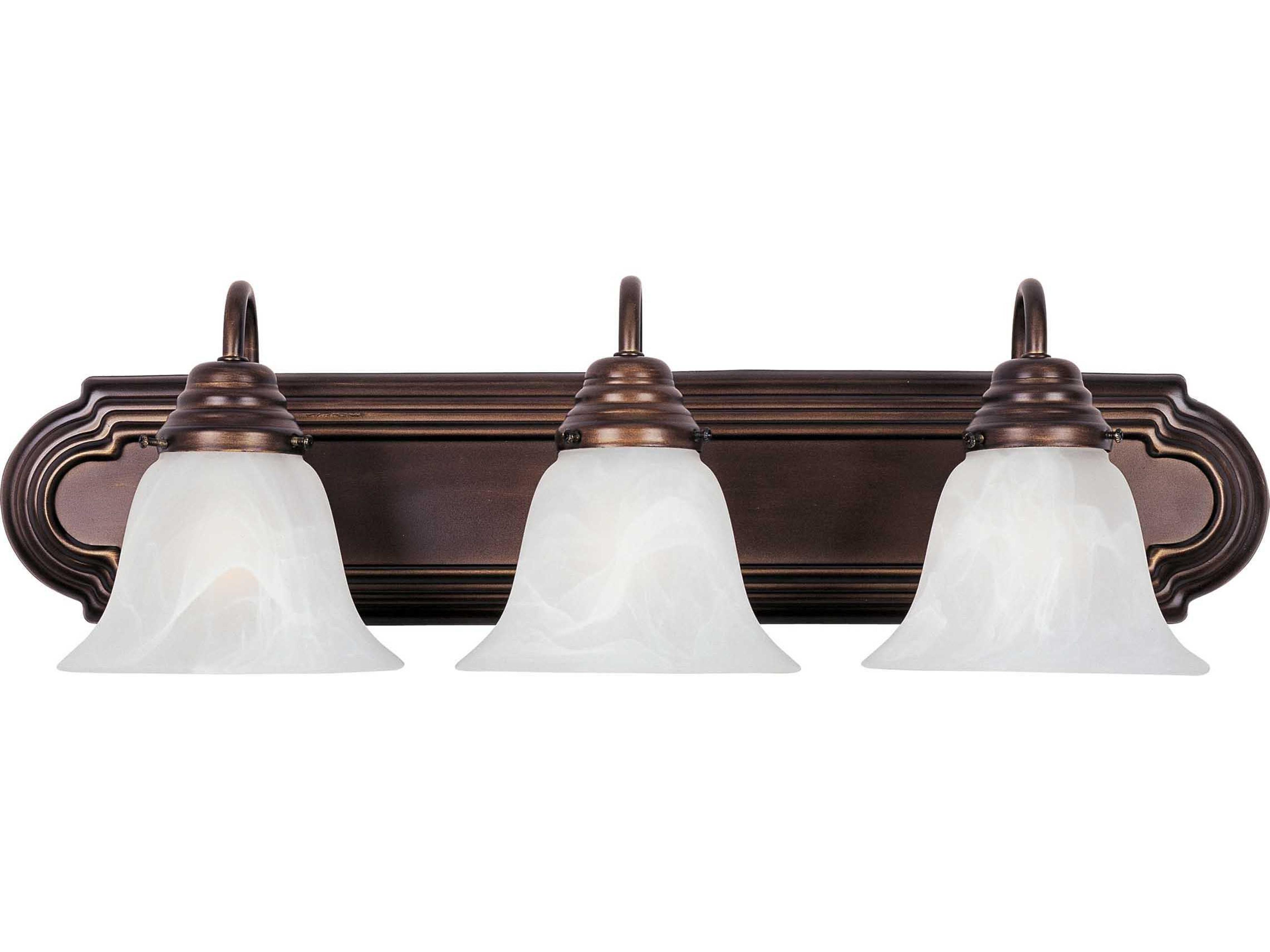 Maxim Lighting Essentials 3-Light Oil Rubbed Bronze Glass Vanity Light