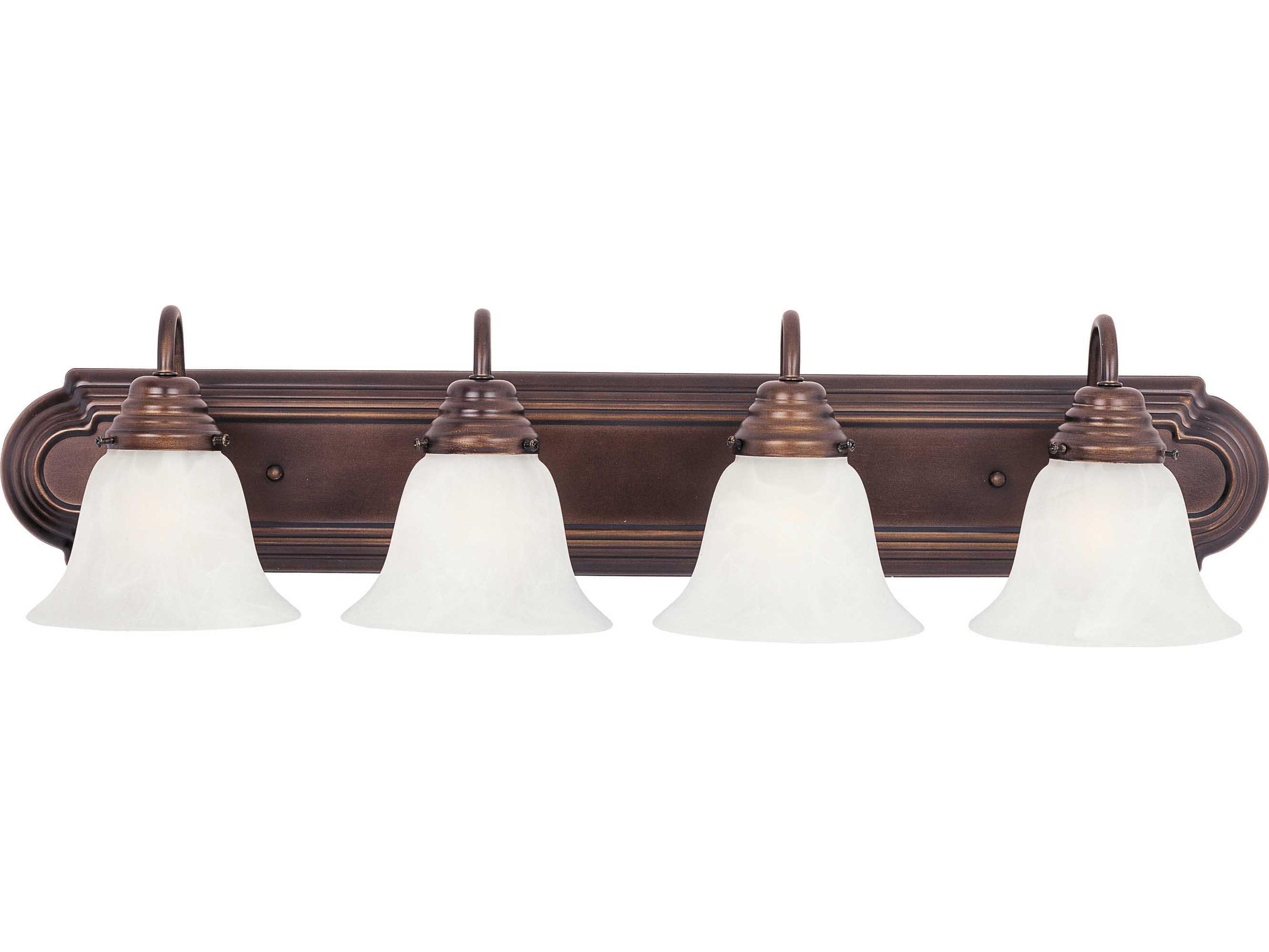 Maxim Lighting Essentials 4-Light Oil Rubbed Bronze Glass Vanity Light