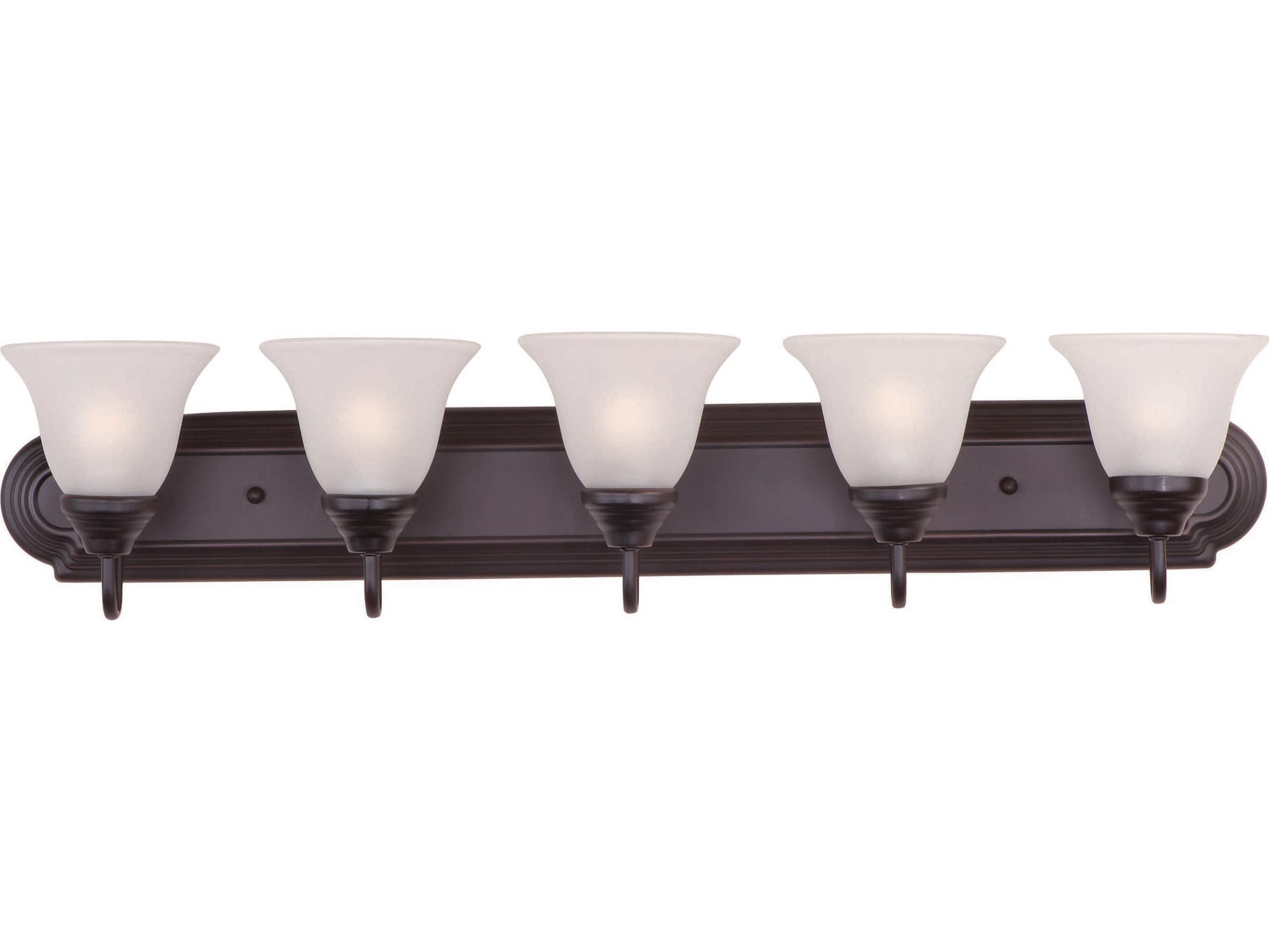 Maxim Lighting Essentials 5-Light Oil Rubbed Bronze Glass Vanity Light