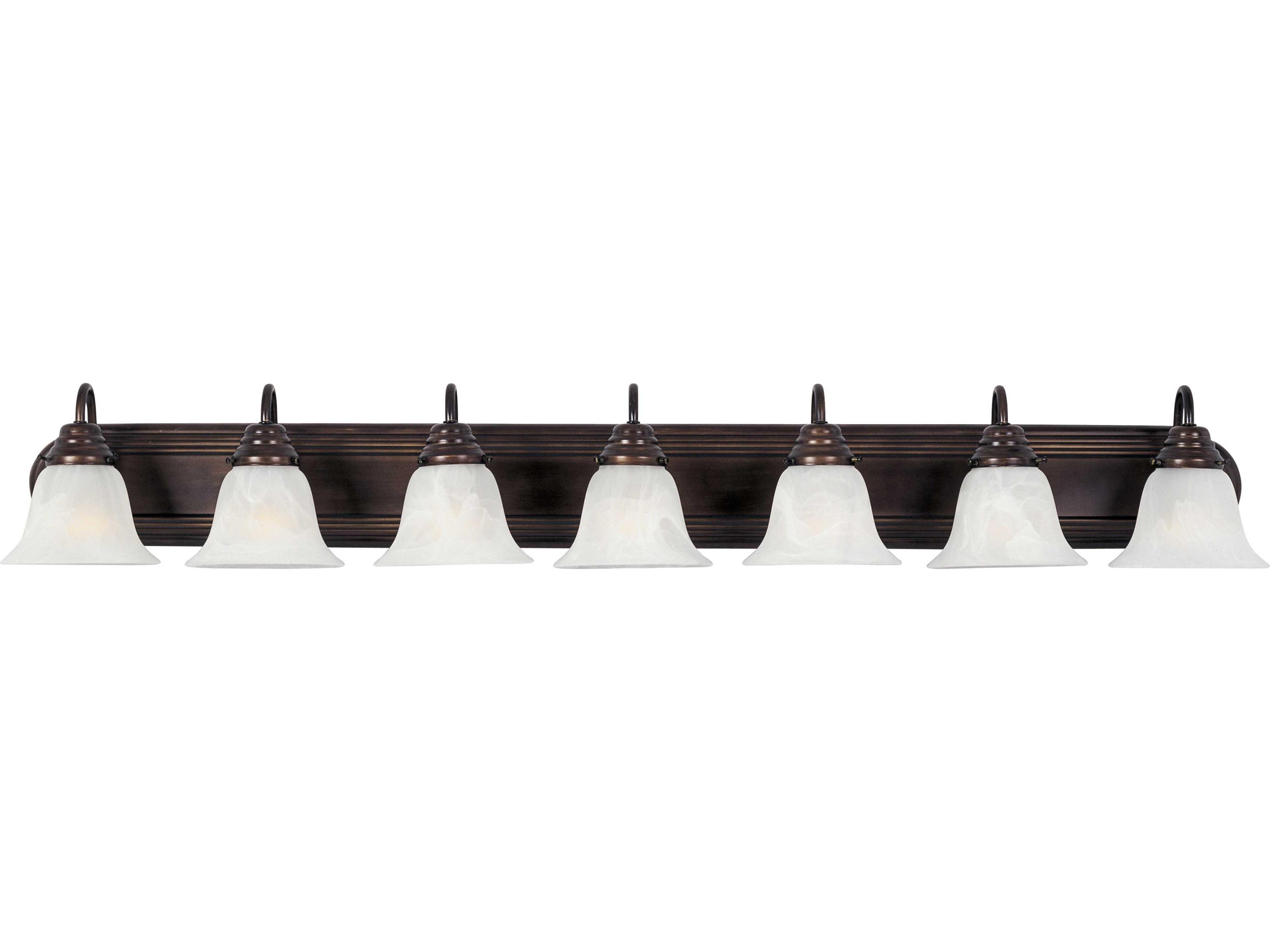Maxim Lighting Essentials 7-Light Oil Rubbed Bronze Glass Vanity Light