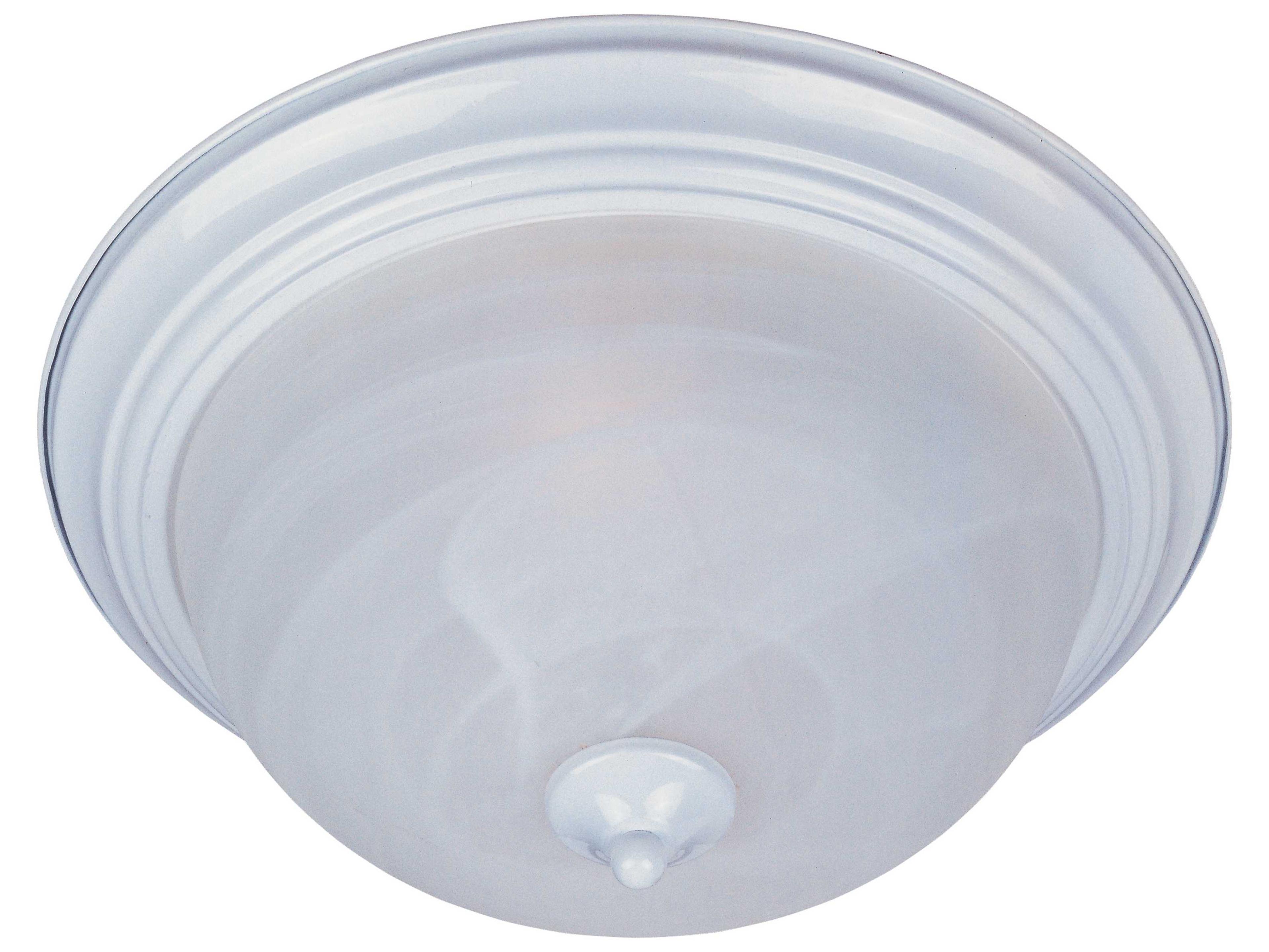 Maxim Lighting Essentials 2-Light White Glass Bell Flush Mount
