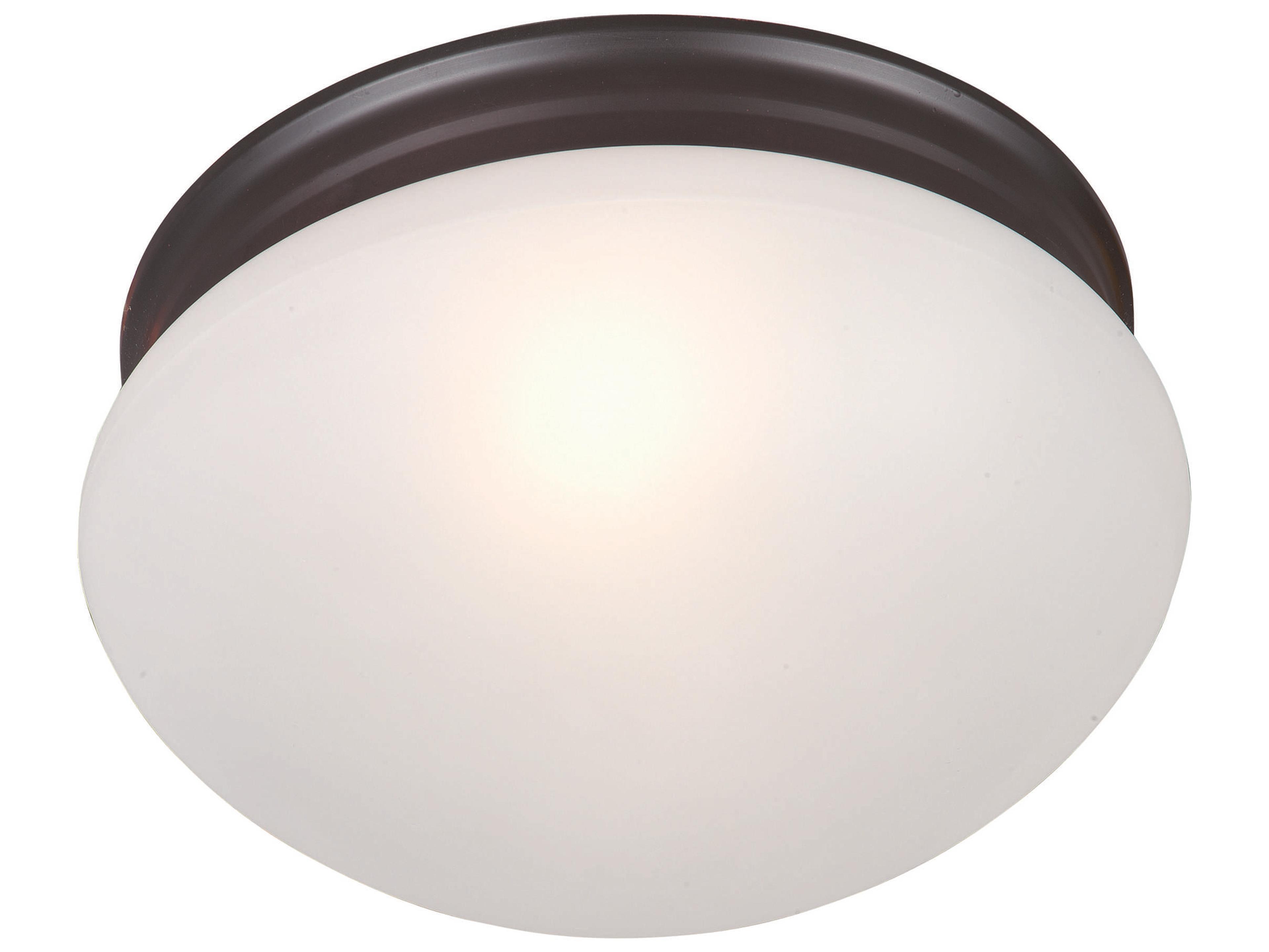Maxim Lighting Essentials 2-Light Oil Rubbed Bronze Glass Bowl Flush Mount