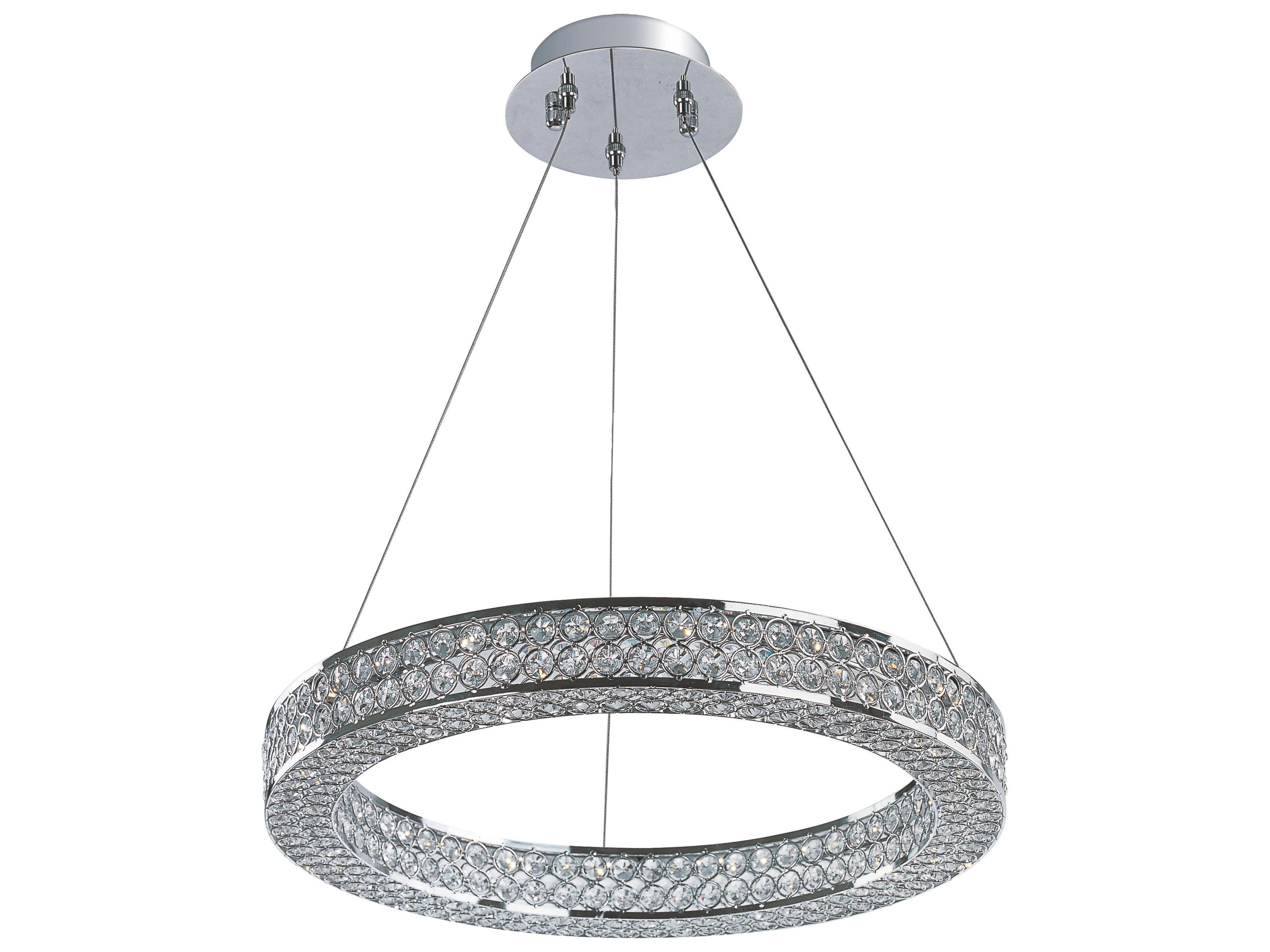 Maxim Lighting Eternity 1-Light Polished Chrome Crystal LED Round Pendant