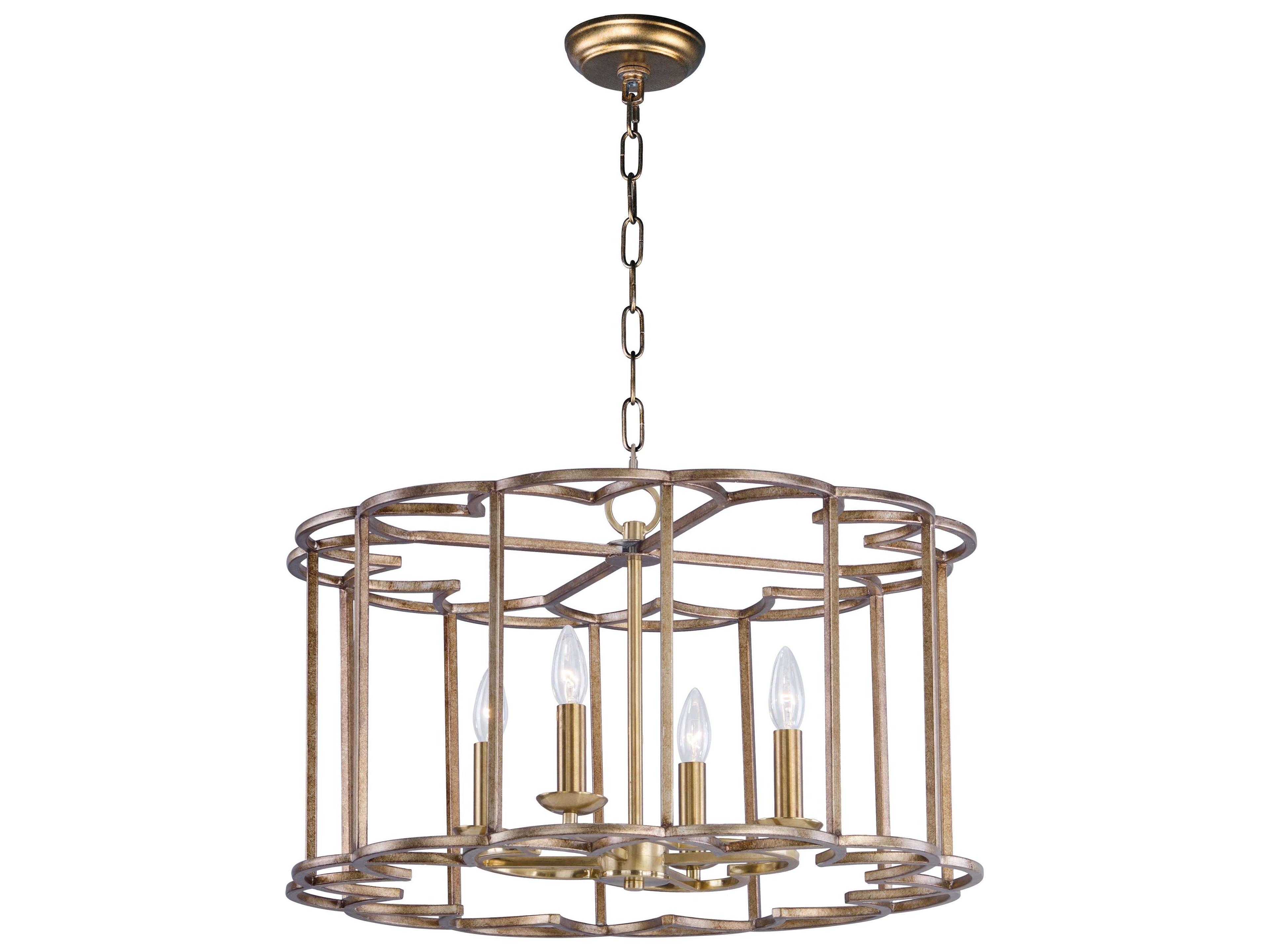 Maxim Lighting Helix 4-Light Bronze Fusion Candelabra Drum Chandelier